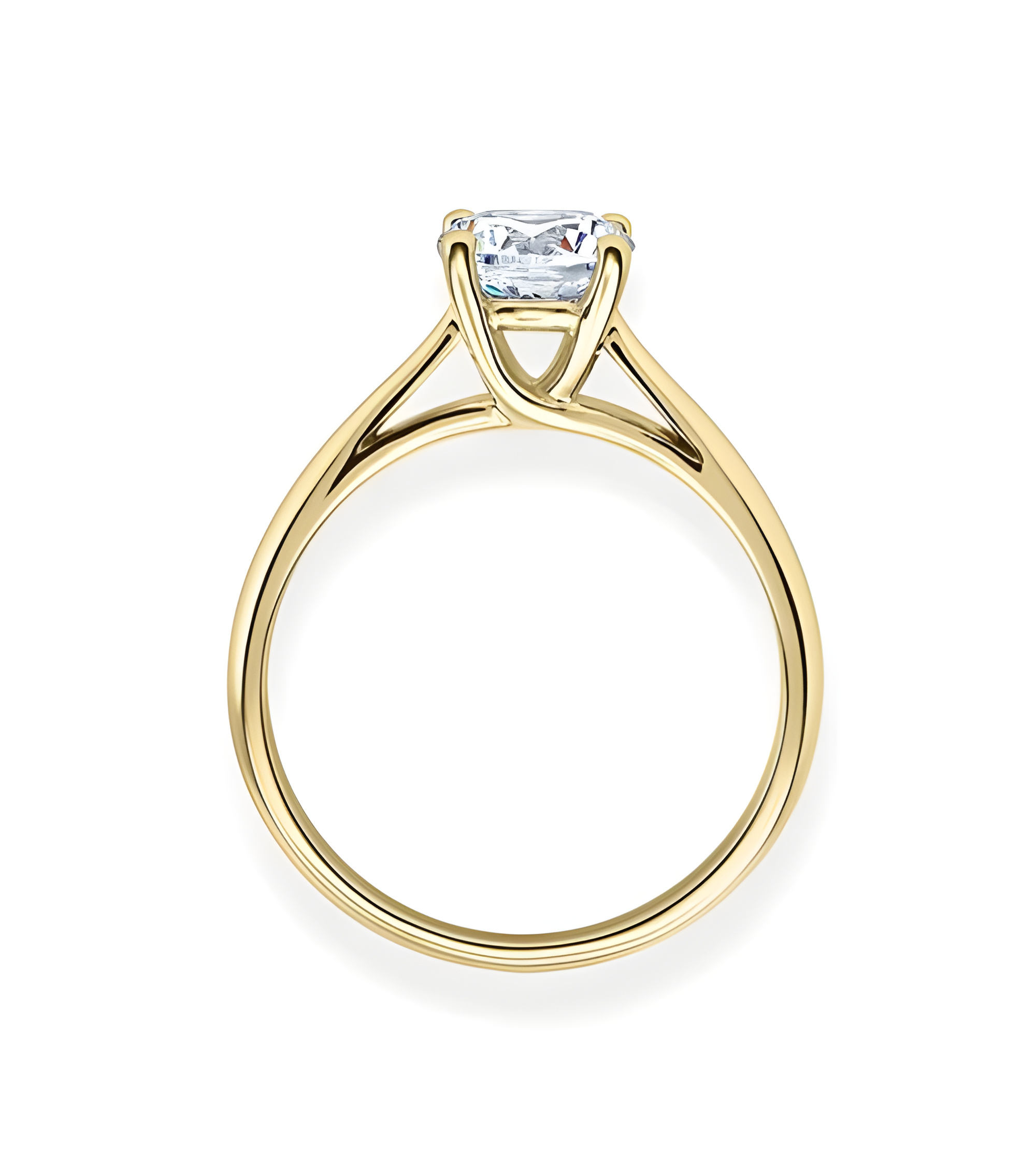 Alnilam 0,10 | Oro amarillo - ANILLO DE COMPROMISO EN ORO - Anillo de pedida original de oro amarillo con un diamante talla bril