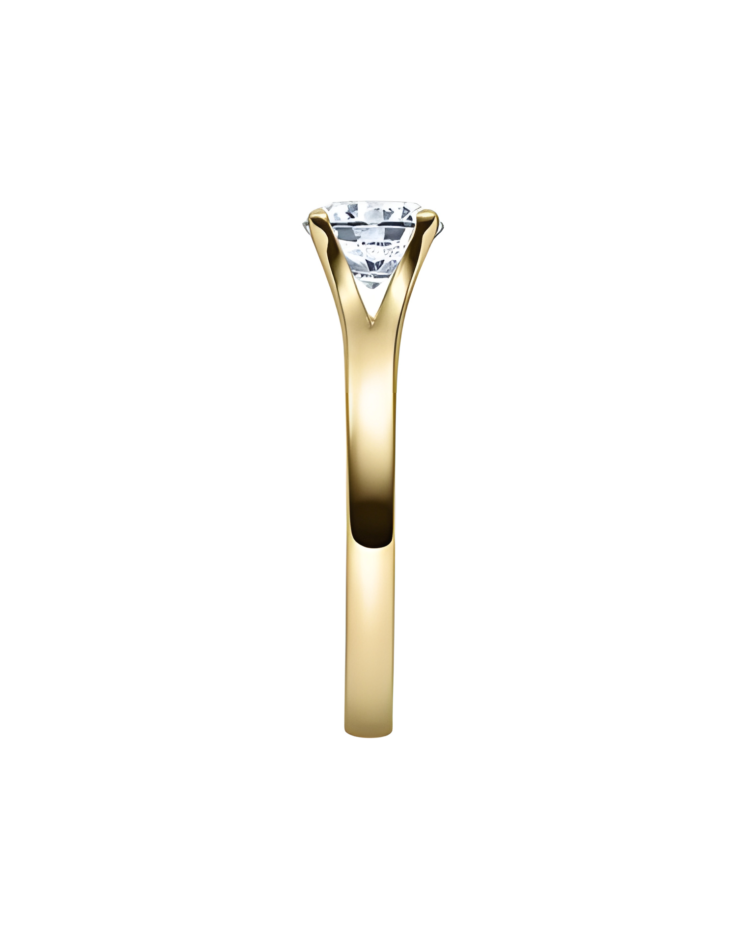 Fénix 0,30 | Oro amarillo - ANILLO DE COMPROMISO EN ORO - Precioso anillo de pedida de diseño de oro amarillo con un exclusivo d