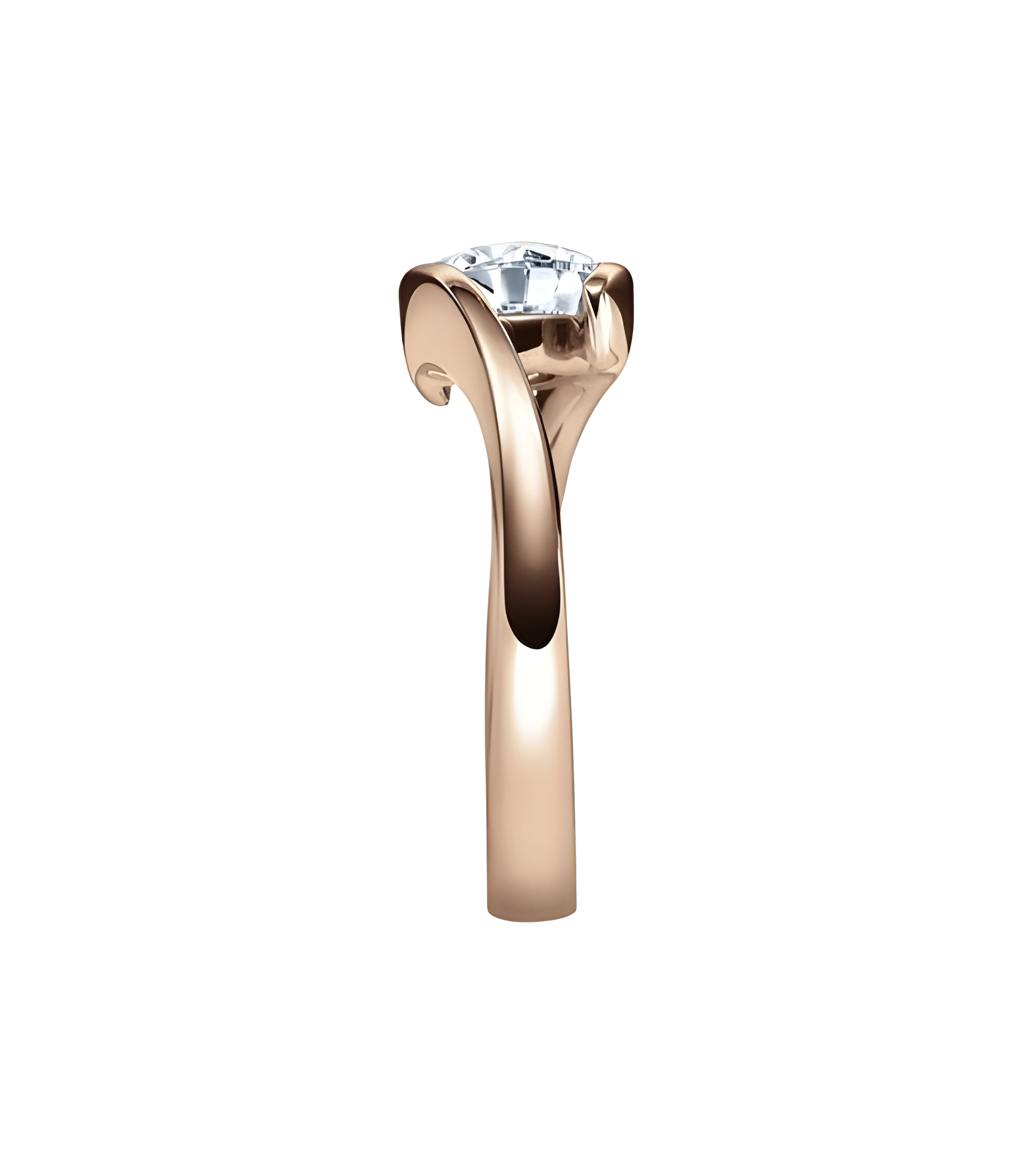 Deneb 0,08 | Oro rosa - ANILLOS DE COMPROMISO EN ORO ROSA - Original anillo de compromiso para ella de oro rosa con un diamante