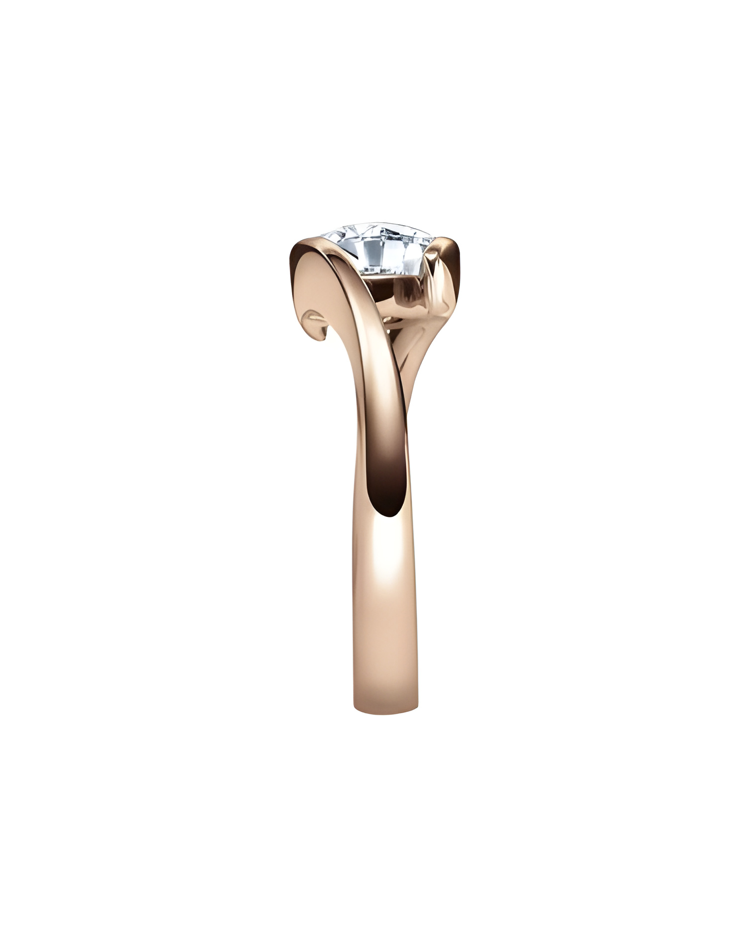 Deneb 0,08 | Oro rosa - ANILLOS DE COMPROMISO EN ORO ROSA - Original anillo de compromiso para ella de oro rosa con un diamante