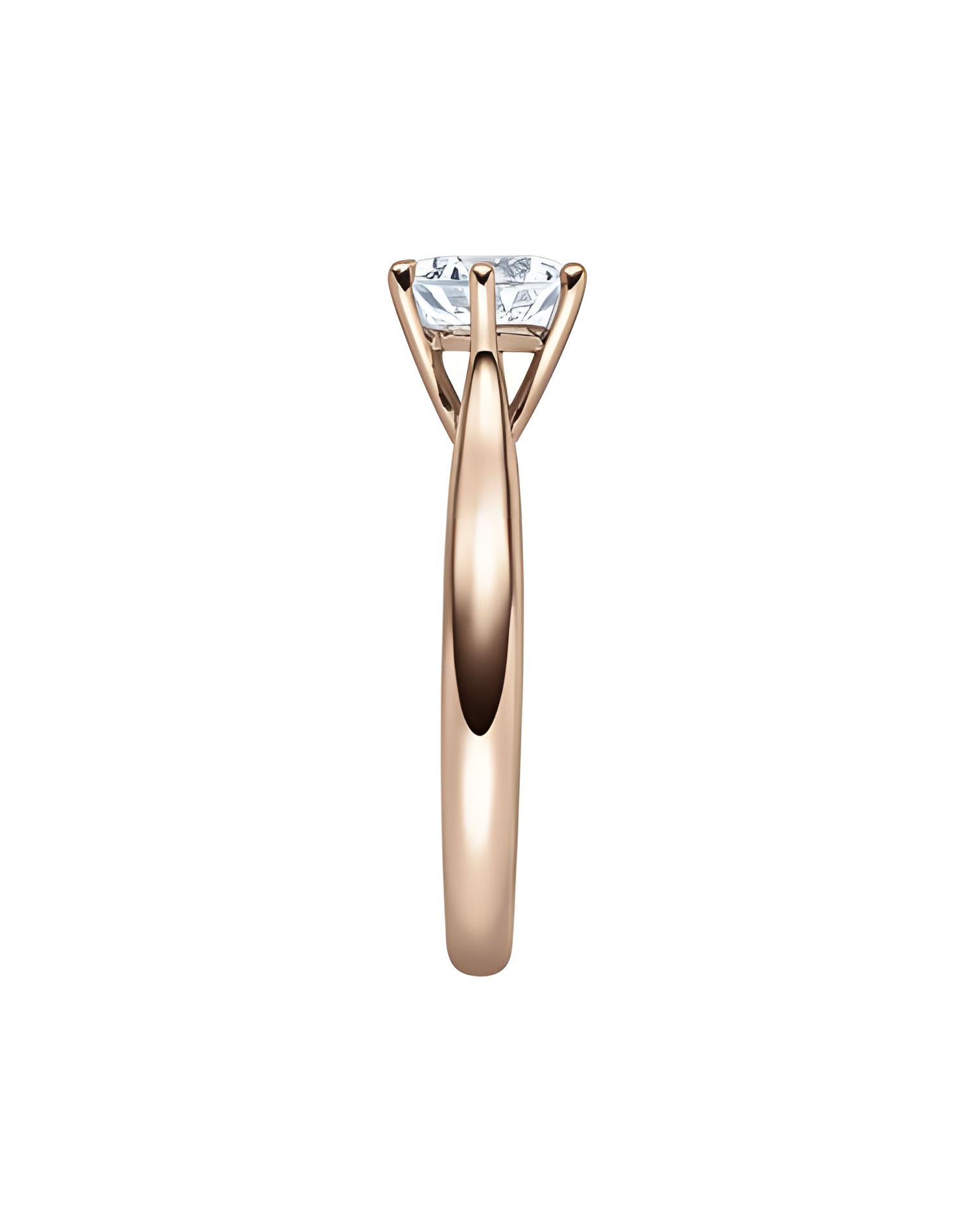 Achernar 0,30 | Oro rosa - ANILLOS DE COMPROMISO EN ORO ROSA - Anillo de pedida rosa con un diamante grande con certificado