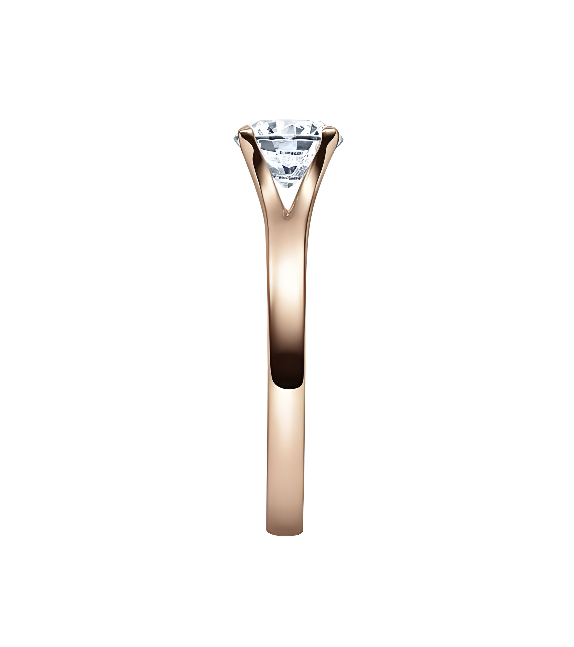 Fénix 0,30 | Oro rosa - ANILLOS DE COMPROMISO EN ORO ROSA - Precioso anillo de compromiso de oro rosa con un diamante en tensión