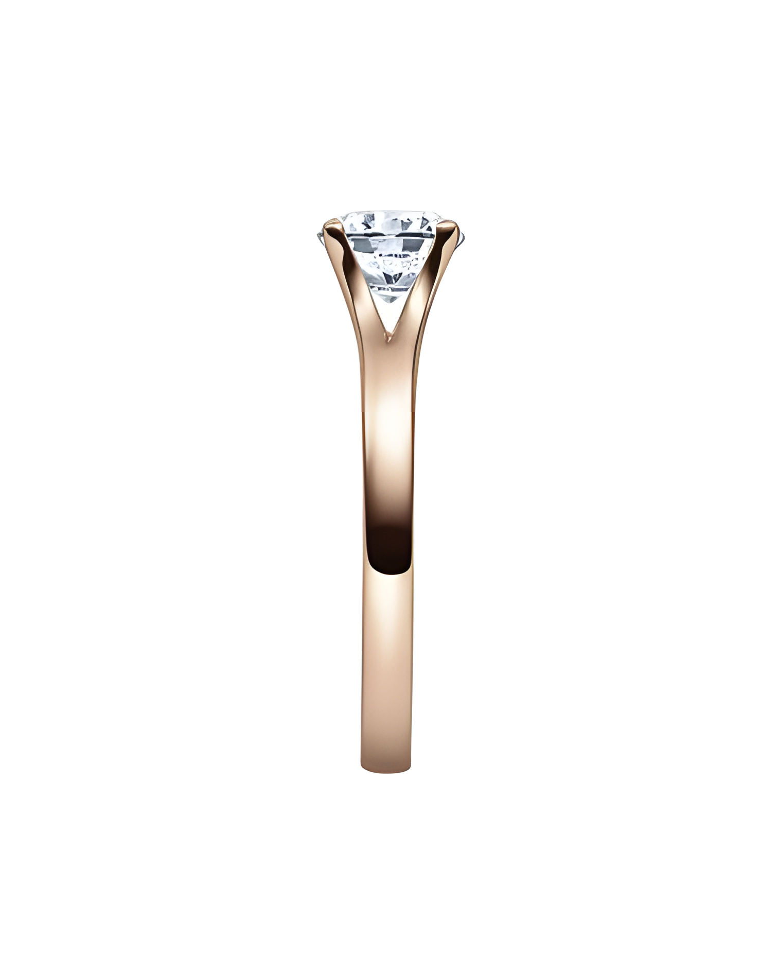 Fénix 0,30 | Oro rosa - ANILLOS DE COMPROMISO EN ORO ROSA - Precioso anillo de compromiso de oro rosa con un diamante en tensión