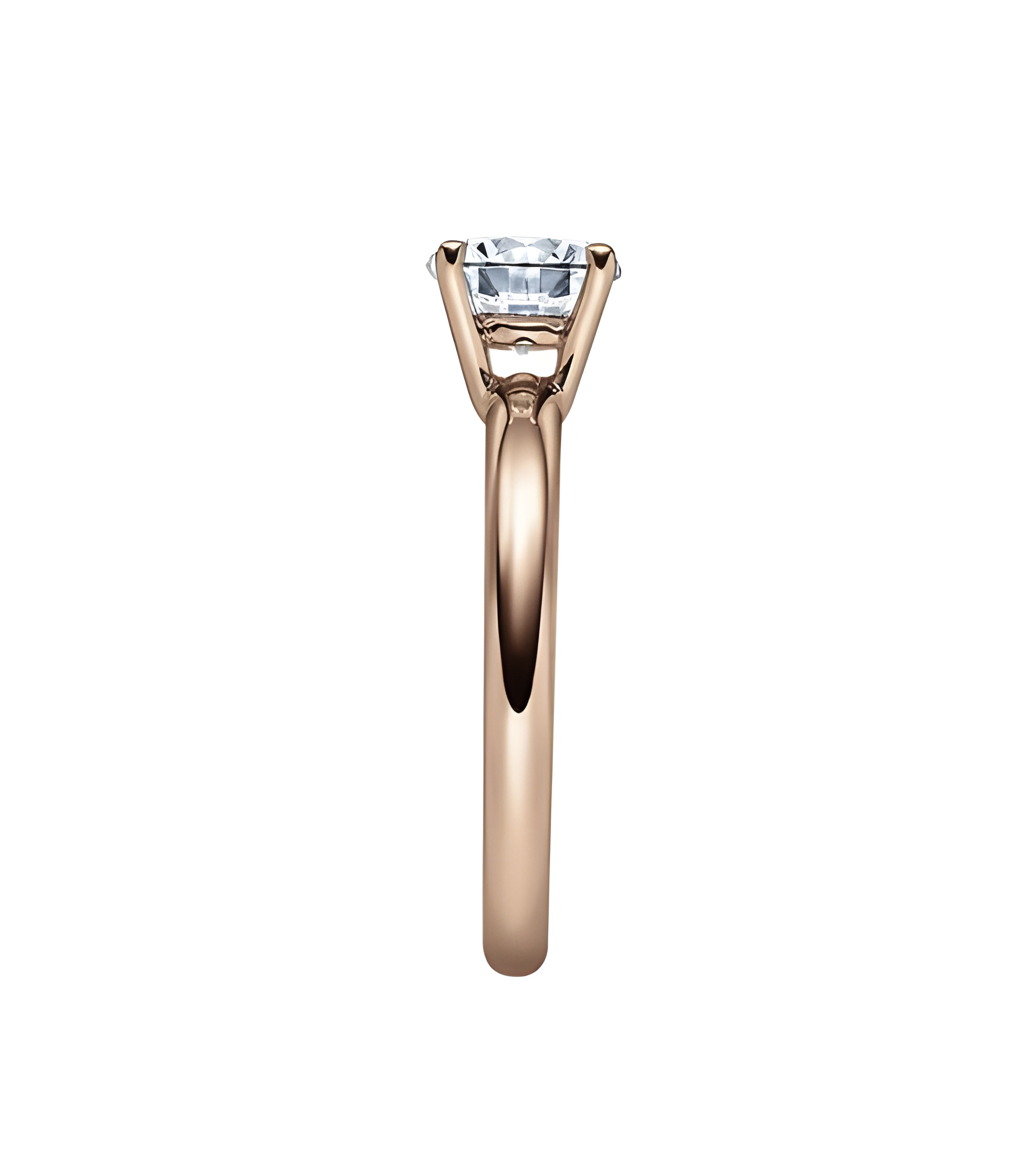 Persei 0,10 | Oro rosa - ANILLOS DE COMPROMISO EN ORO ROSA - Clásico anillo de compromiso rosa con un diamante visible