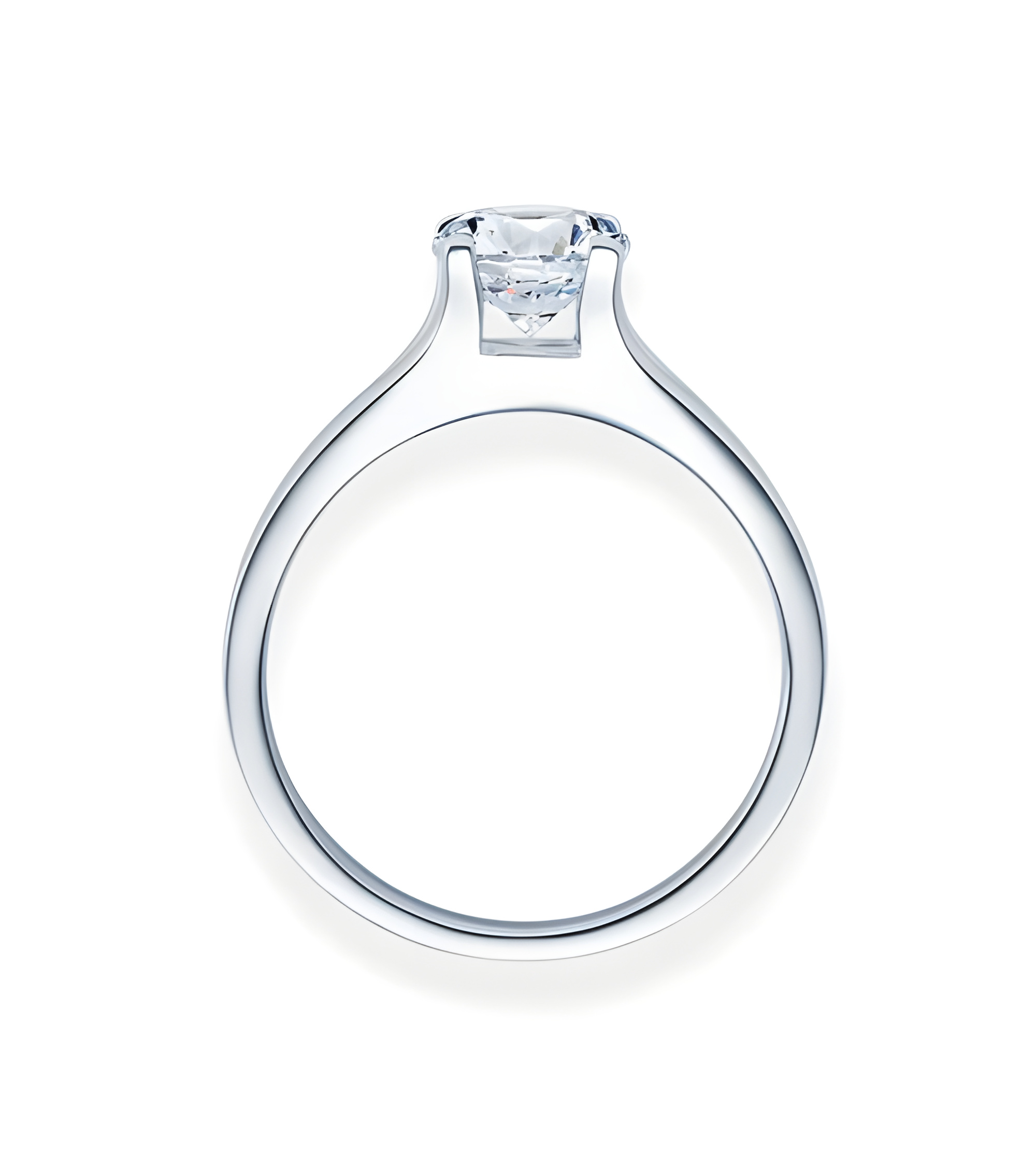 Fénix 0,30 | Oro blanco o Platino - Anillos de compromiso - Anillo de compromiso en platino u oro blanco con un diamante visible