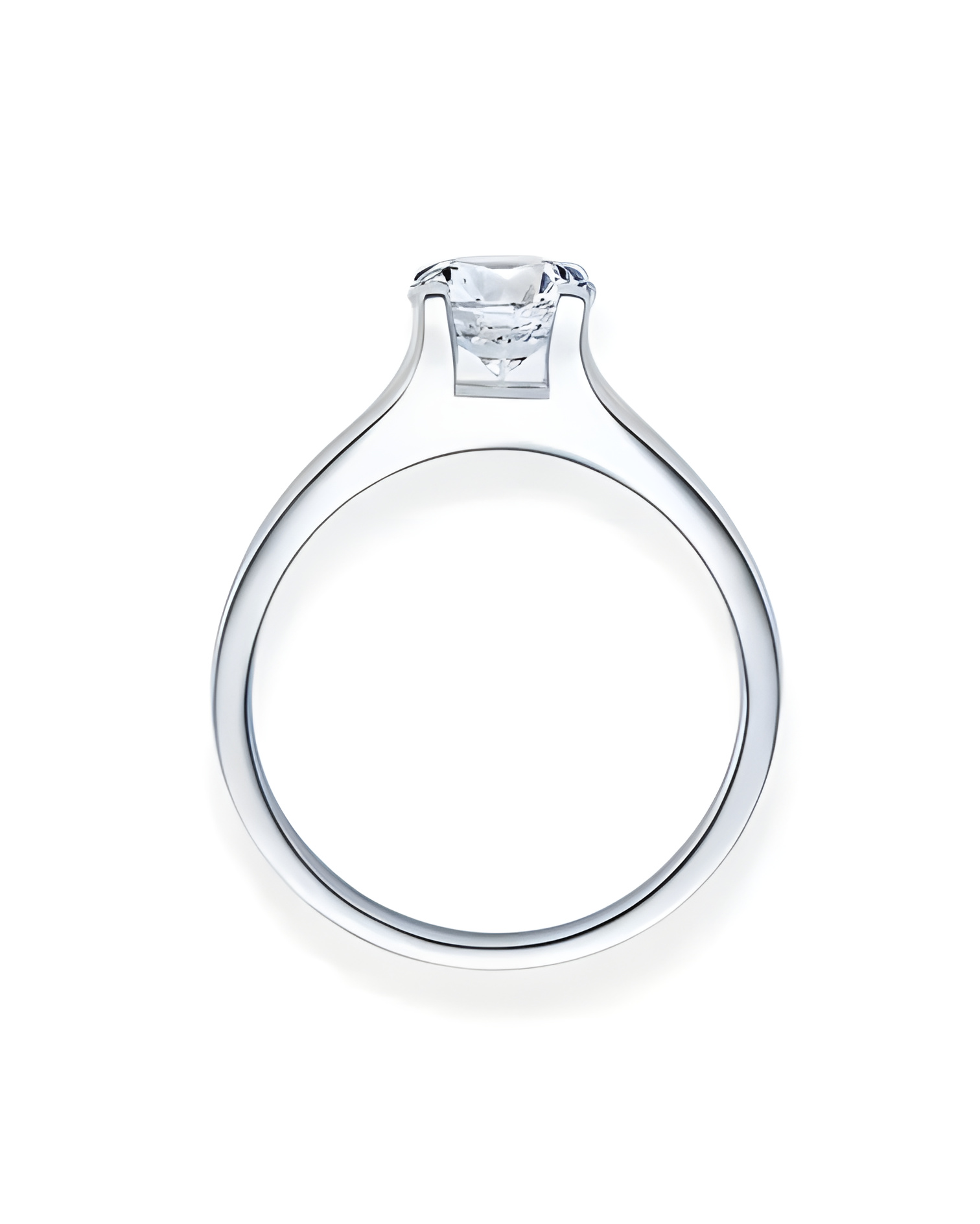 Fénix 0,30 | Oro blanco o Platino - Anillos de compromiso - Anillo de compromiso en platino u oro blanco con un diamante visible