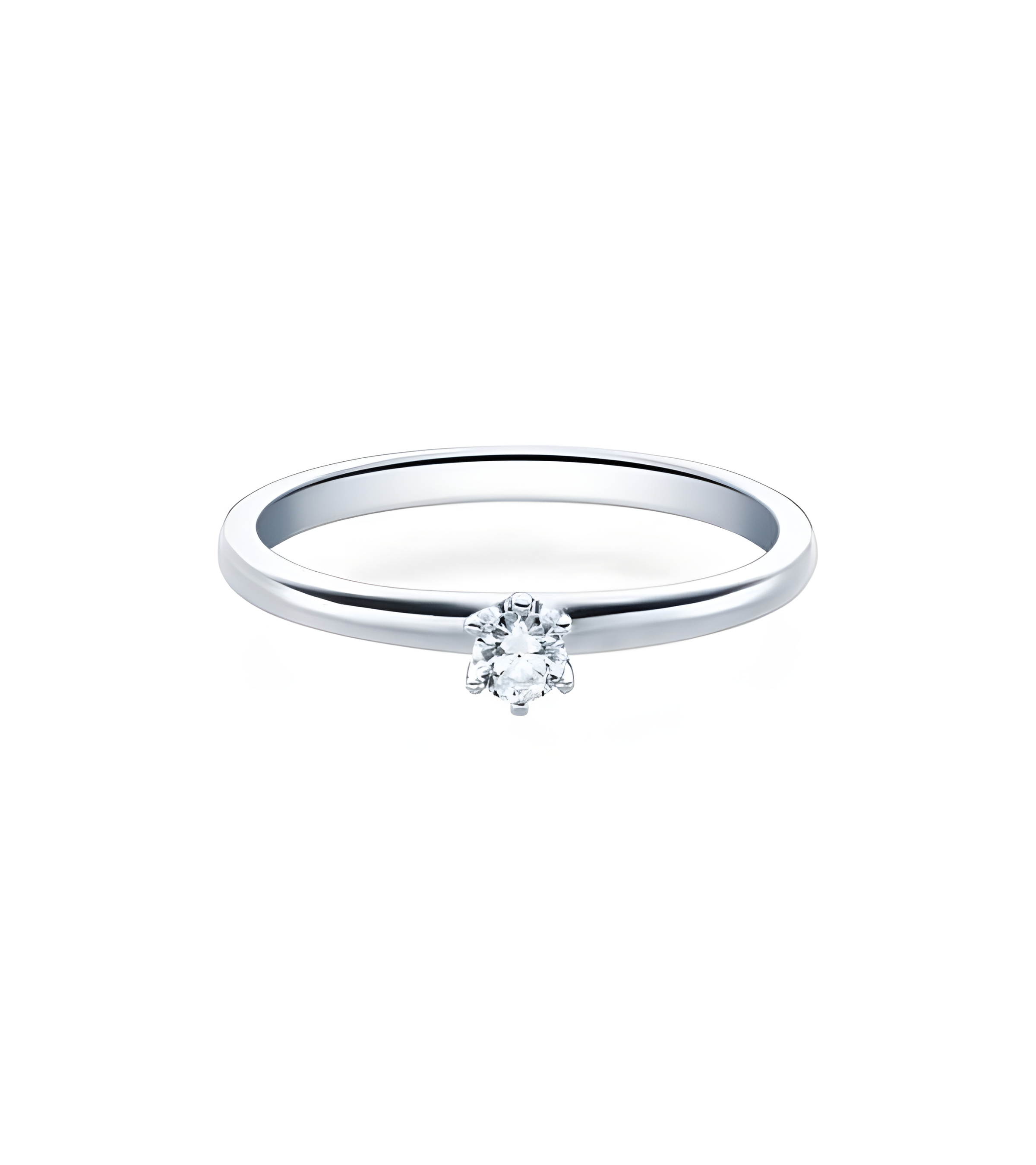 Wezen 0,10 | Oro blanco o Platino - Anillos de compromiso - Clásico anillo de compromiso en oro blanco o platino