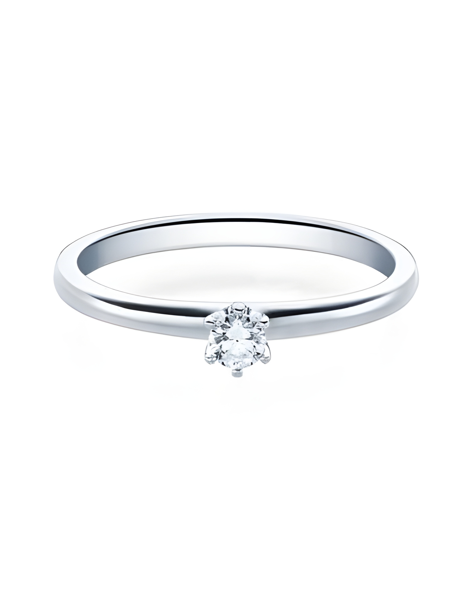 Wezen 0,10 | Oro blanco o Platino - Anillos de compromiso - Clásico anillo de compromiso en oro blanco o platino