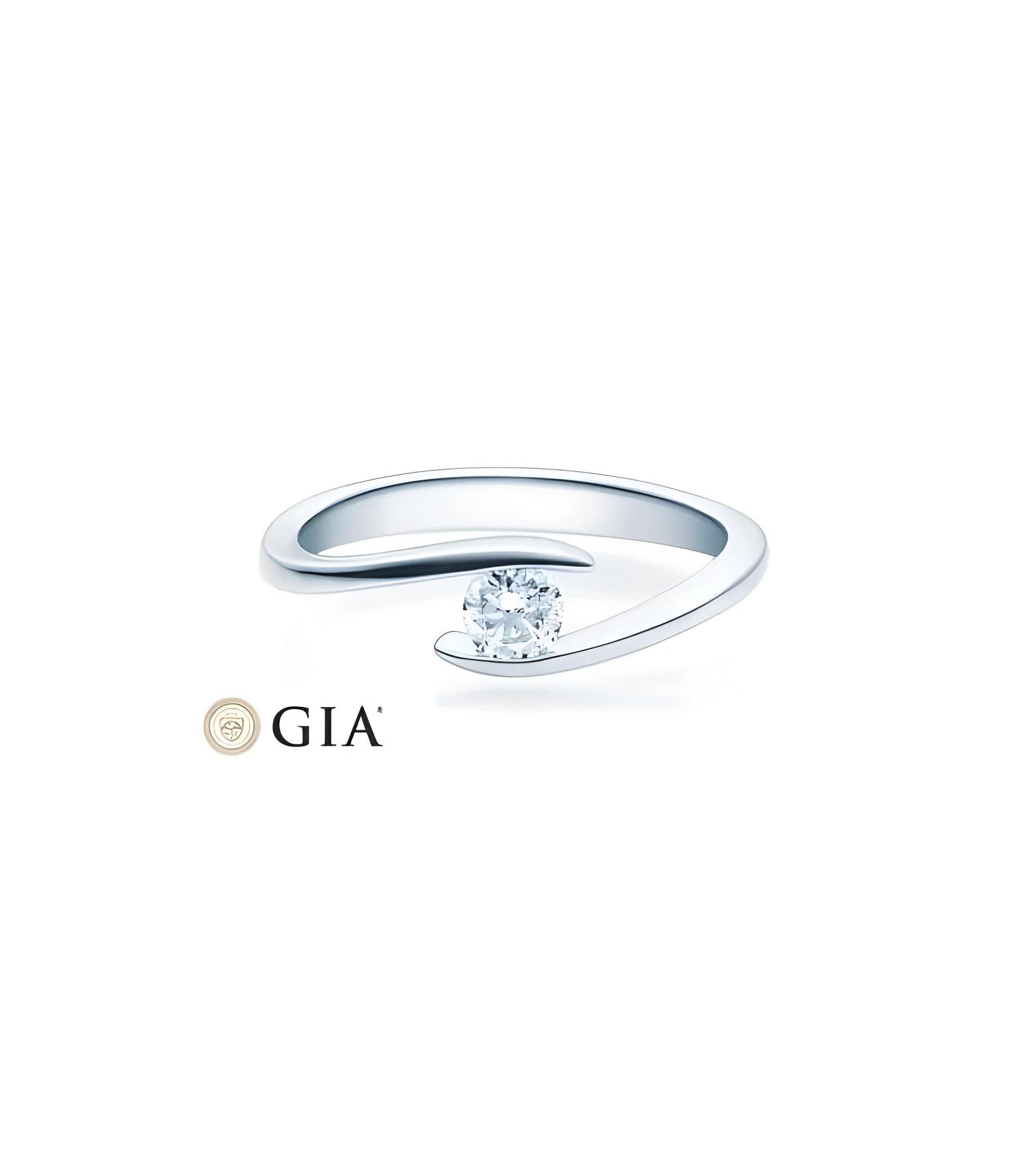 Deneb 0,30 | Oro blanco o Platino - Engagement rings - Anillo de compromiso redondo en platino u oro blanco