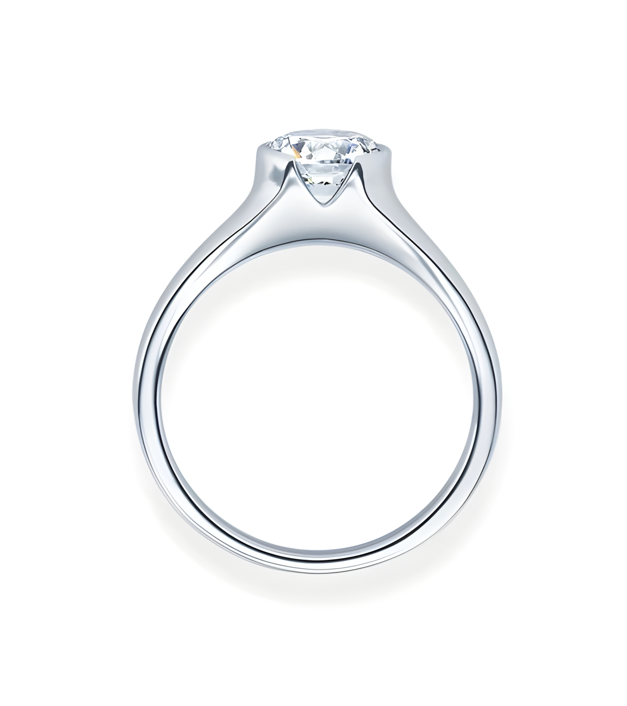Gruis 0,30 | Oro blanco o Platino - Anillos de compromiso - Anillo de compromiso modelo solitario en oro blanco o platino