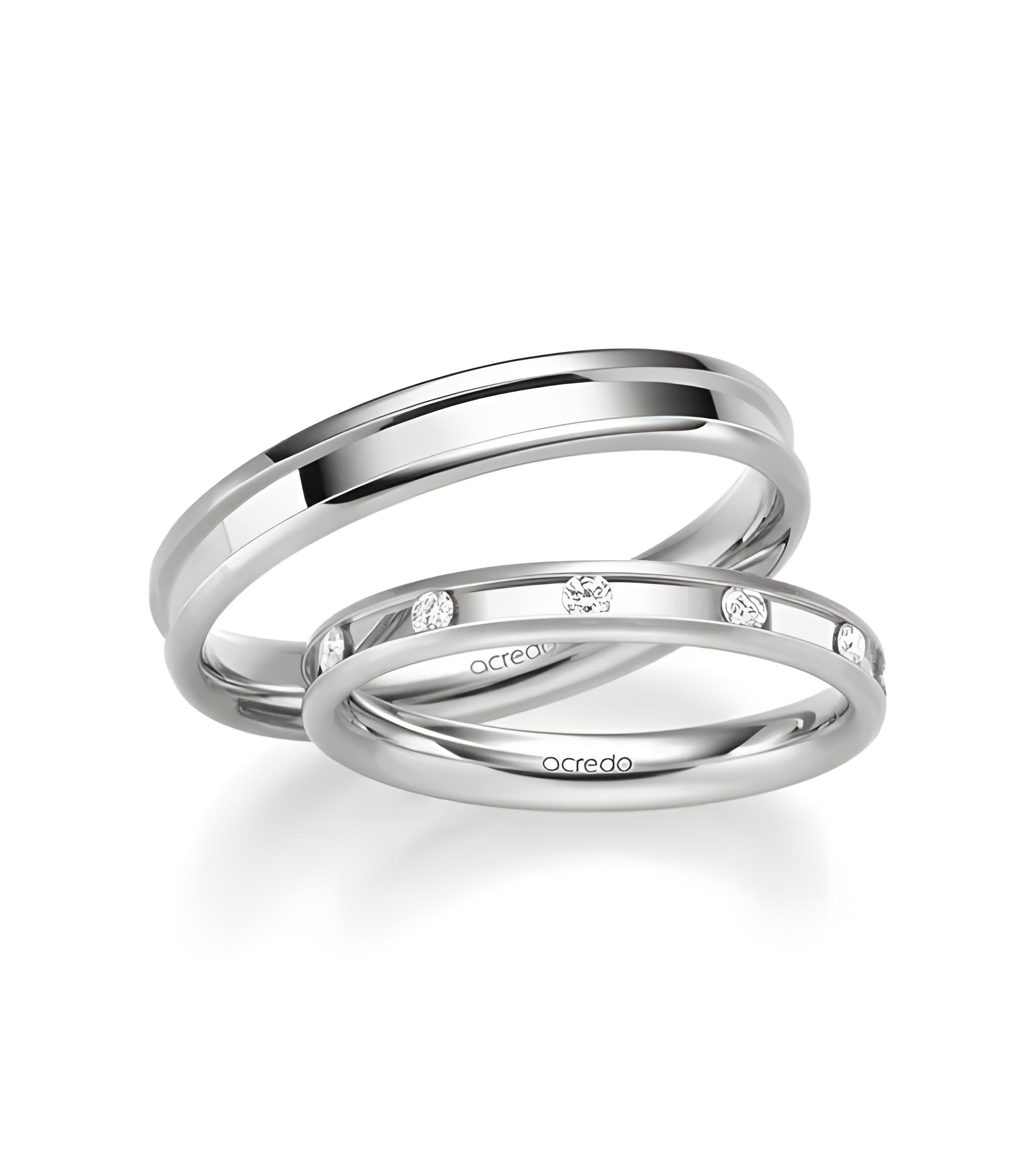 Anillos de matrimonio únicos en Platino con diamantes - Alianzas de boda - 

