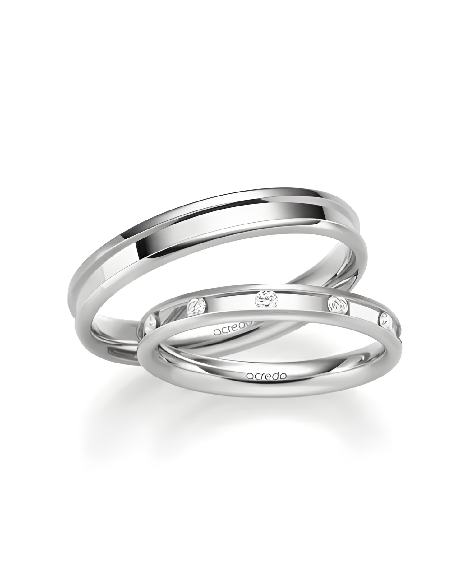 Anillos de matrimonio únicos en Platino con diamantes - Alianzas de boda - 

