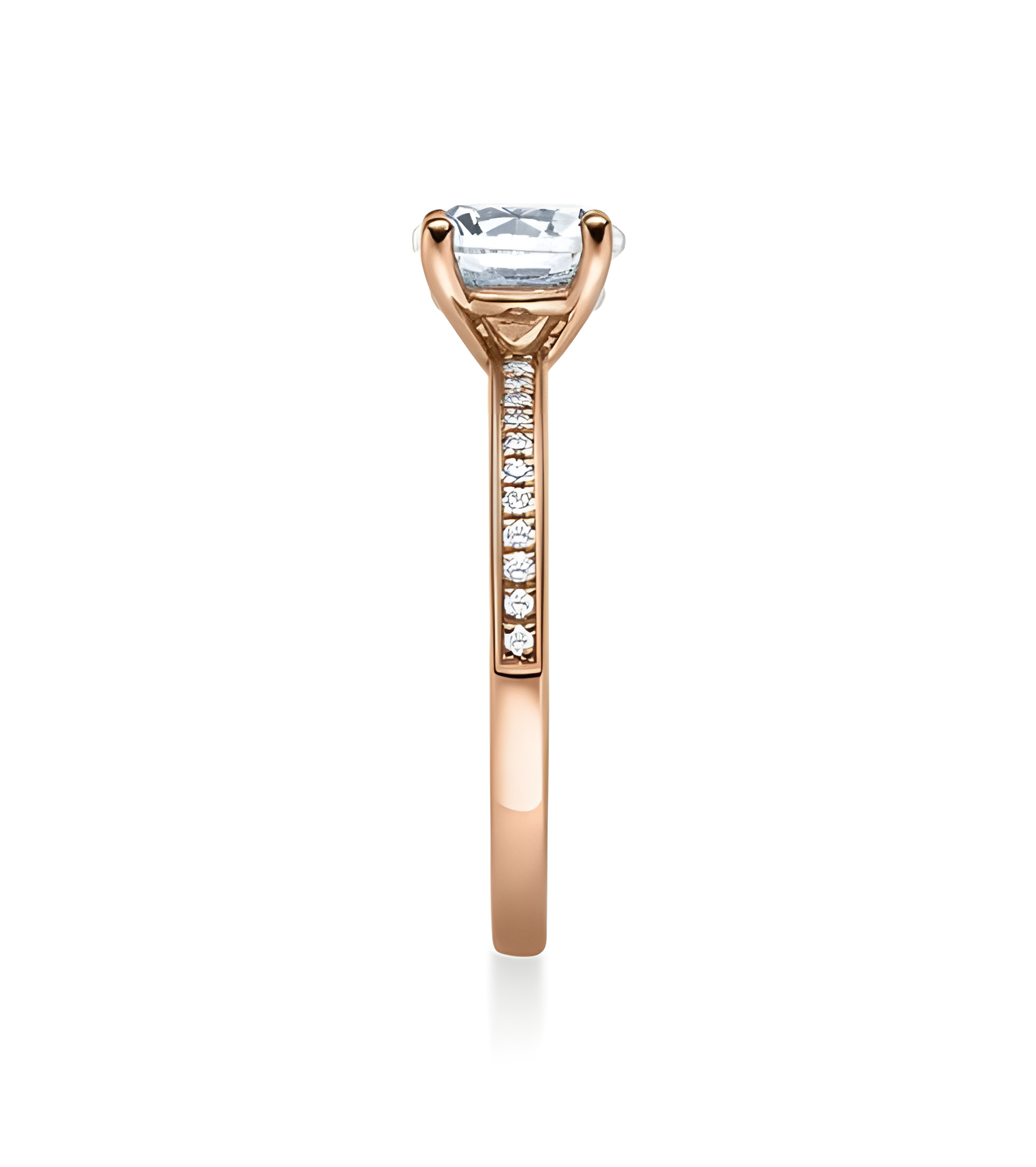 Antares 0,20 | Oro rosa - ANILLOS DE COMPROMISO EN ORO ROSA - Anillo rosa con diamantes para la pedida de mano en oro de 18K