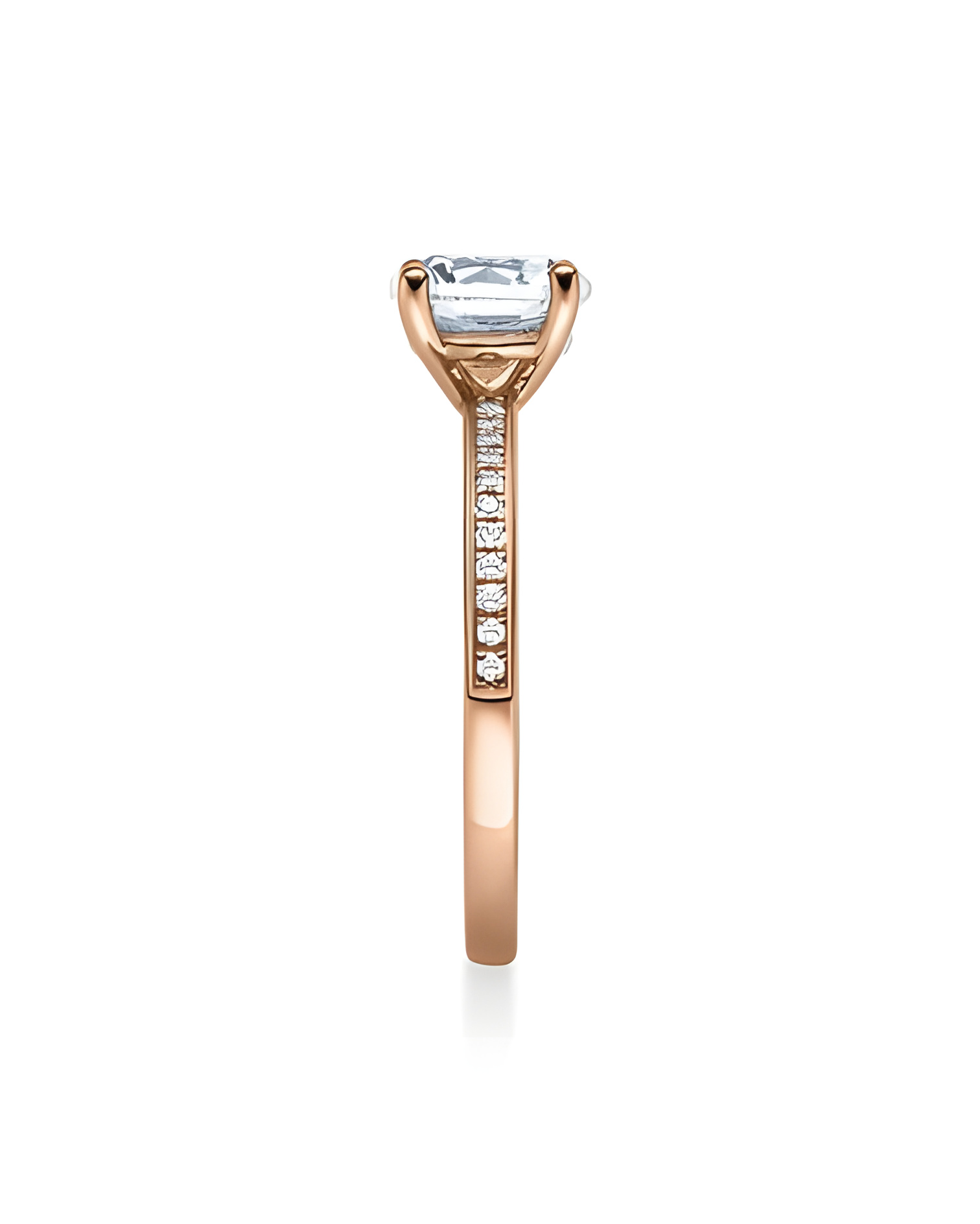 Antares 0,20 | Oro rosa - ANILLOS DE COMPROMISO EN ORO ROSA - Anillo rosa con diamantes para la pedida de mano en oro de 18K