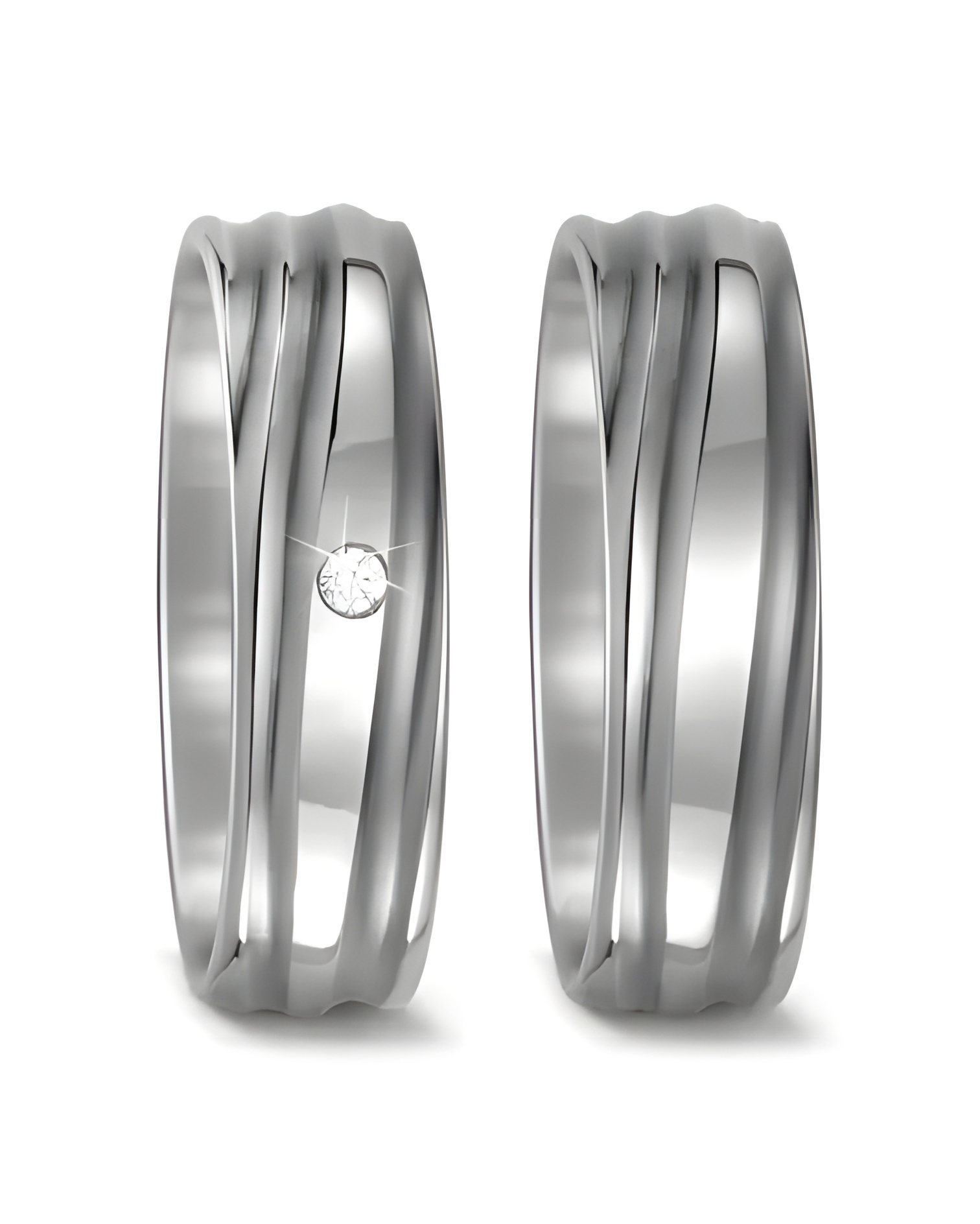 Nuevos anillos de titanio con acabado especial y un diamante - Alianzas de boda - 

