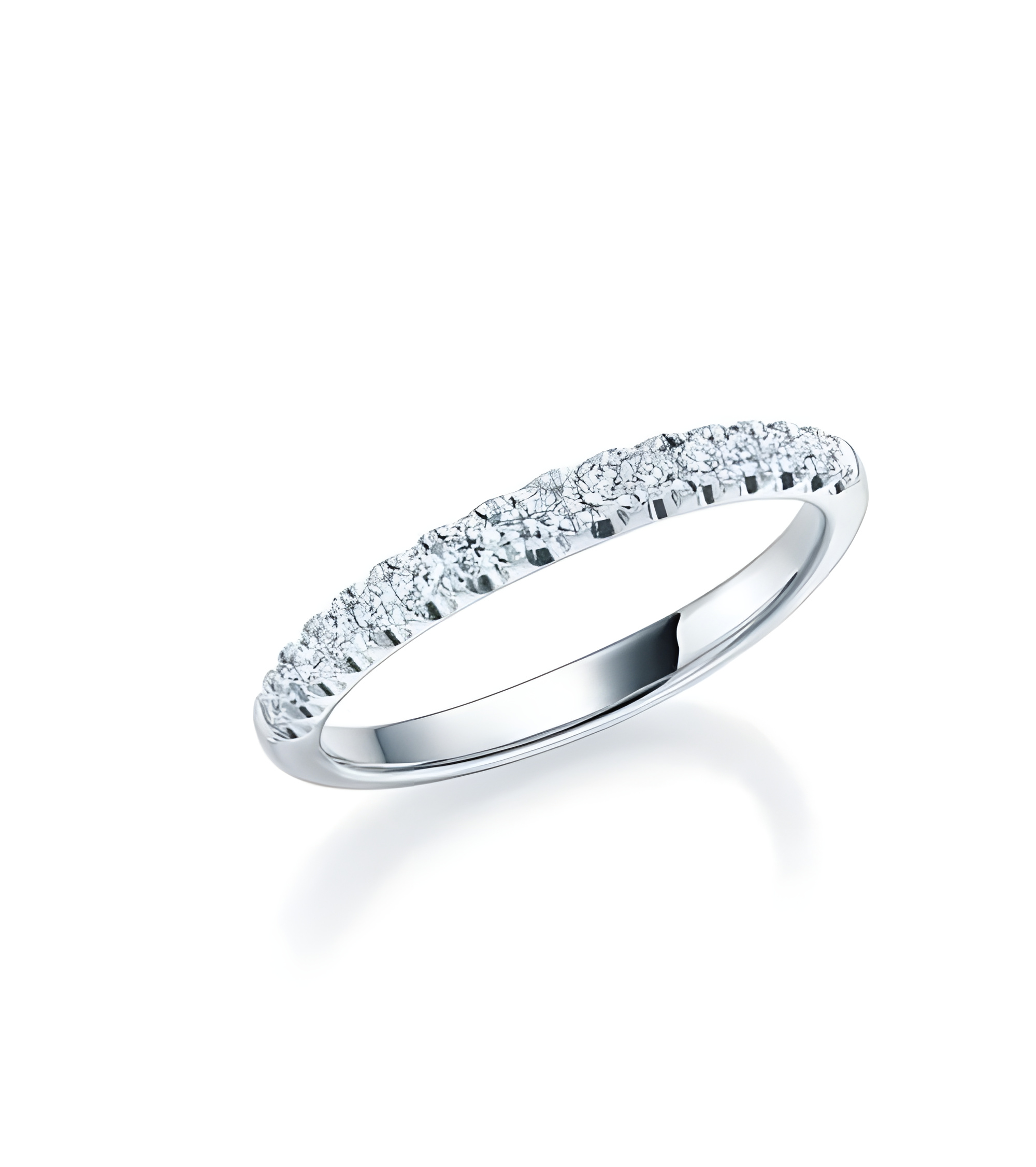 Leonis 0,27 | Oro blanco o Platino - Anillos de compromiso - Anillo de compromiso eternity en oro blanco 18K o platino con media