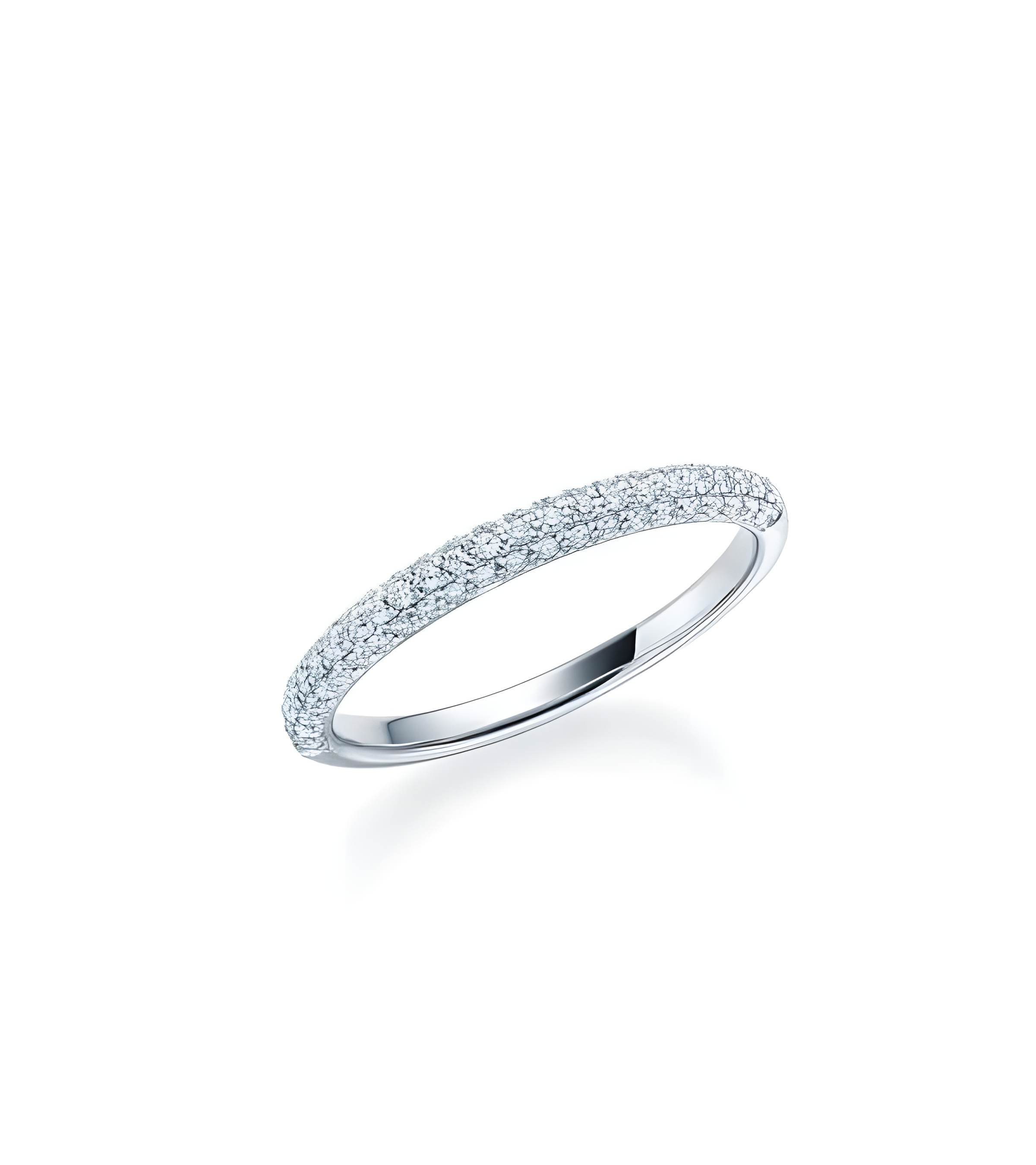 Carinae 0,28 | Oro blanco o Platino - Anillos de compromiso - Anillo de compromiso memoires con media corona de diamantes en oro