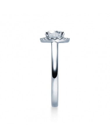 Tauri 0,30 | Oro blanco o Platino - Anillos de compromiso - Anillo para la pedida de mano con un diamante central con certificad