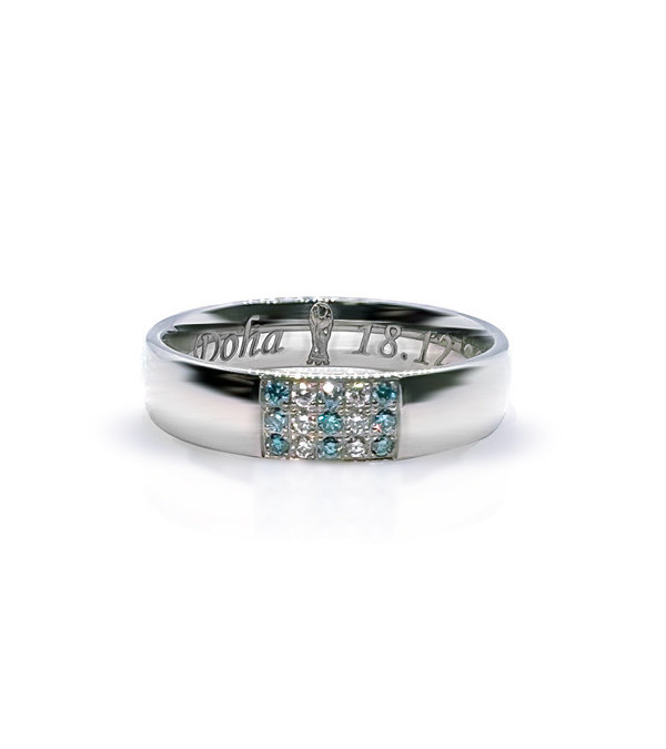Argentina campeona del mundo | Oro blanco o Platino - Anillos de compromiso - Anillo de argentina campeón del mundo 2022