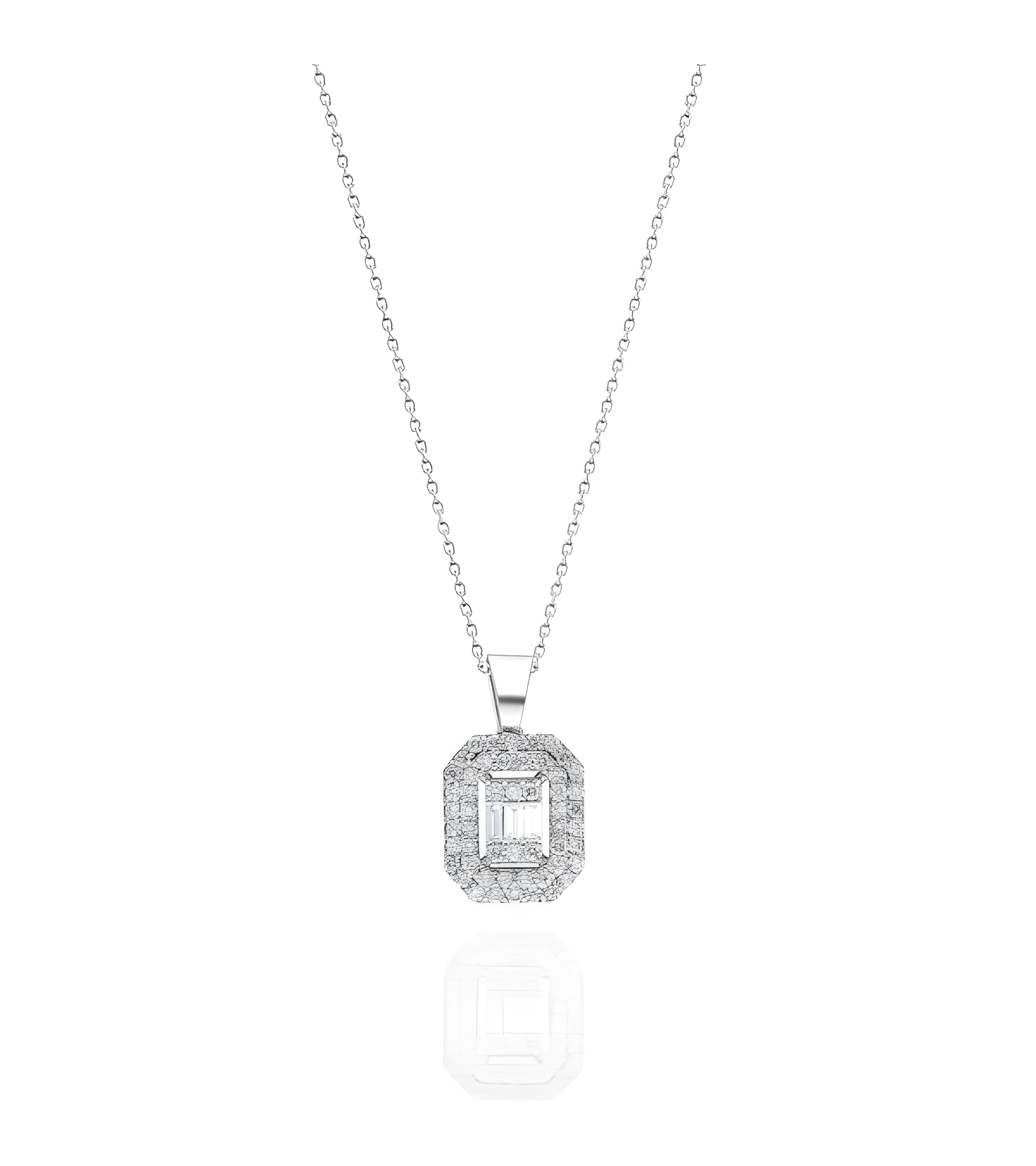 Collar Norma 0,31 | Diamantes - Joyeria - Collar de oro blanco de primera ley con diamantes