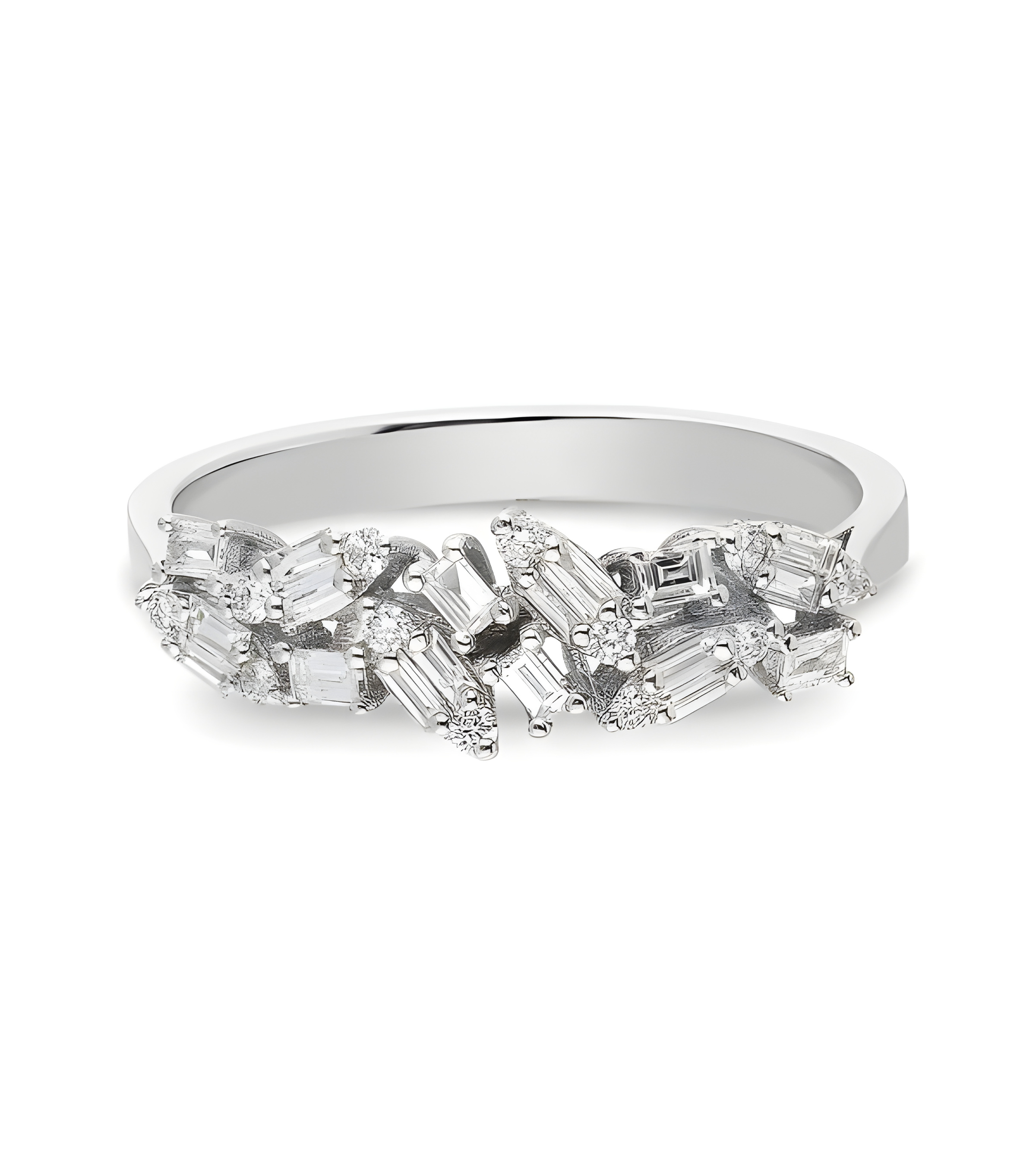 Original qnillo de oro blanco con diamantes éticos Barcelona | Staring