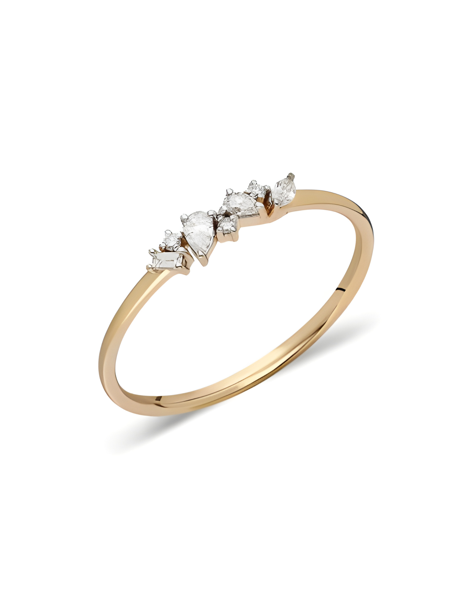 Anillo de oro 18 quilates con diamantes de diferentes formas | Staring