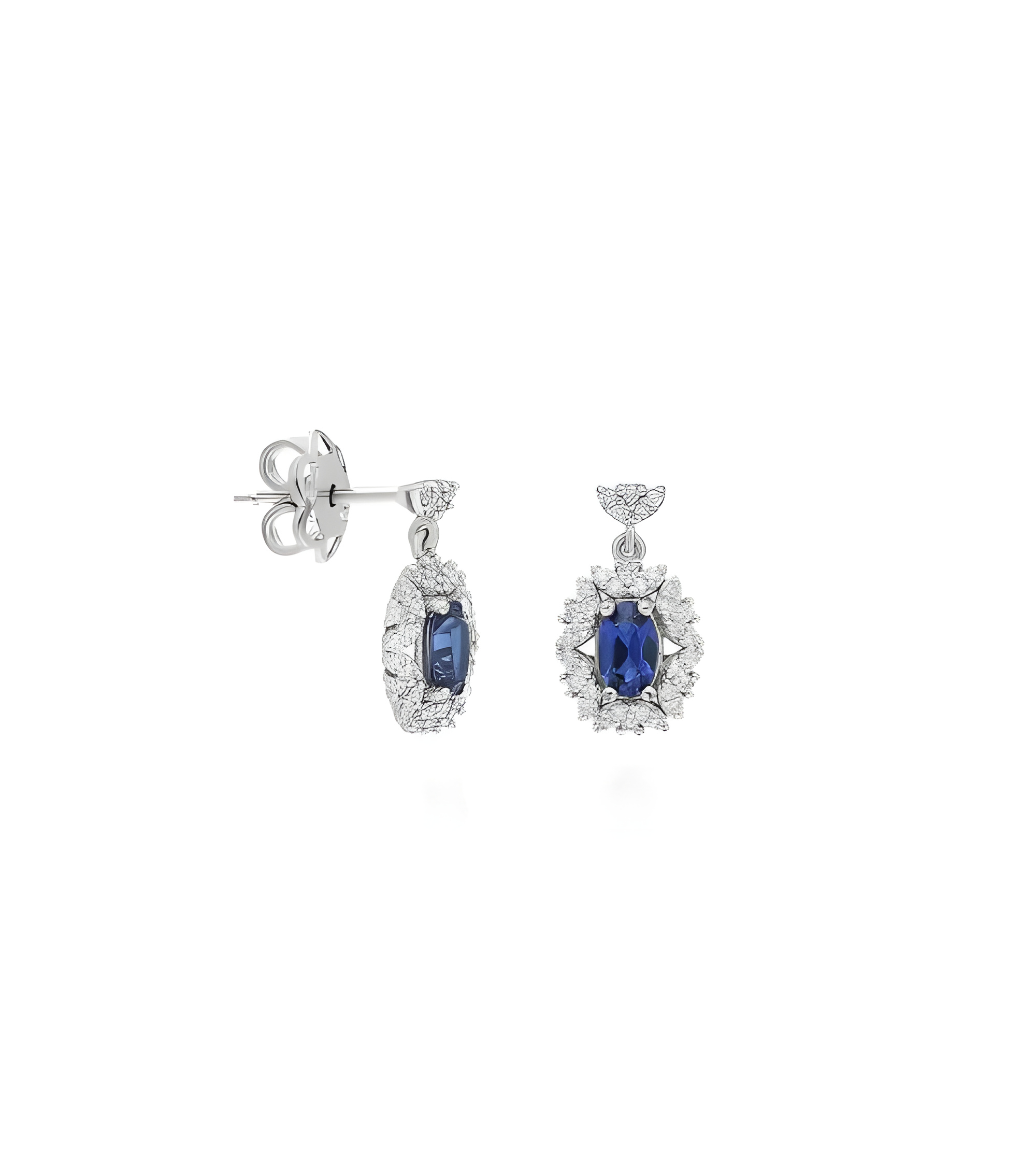 Penientes para novias con diamantes y zafiros | Staring