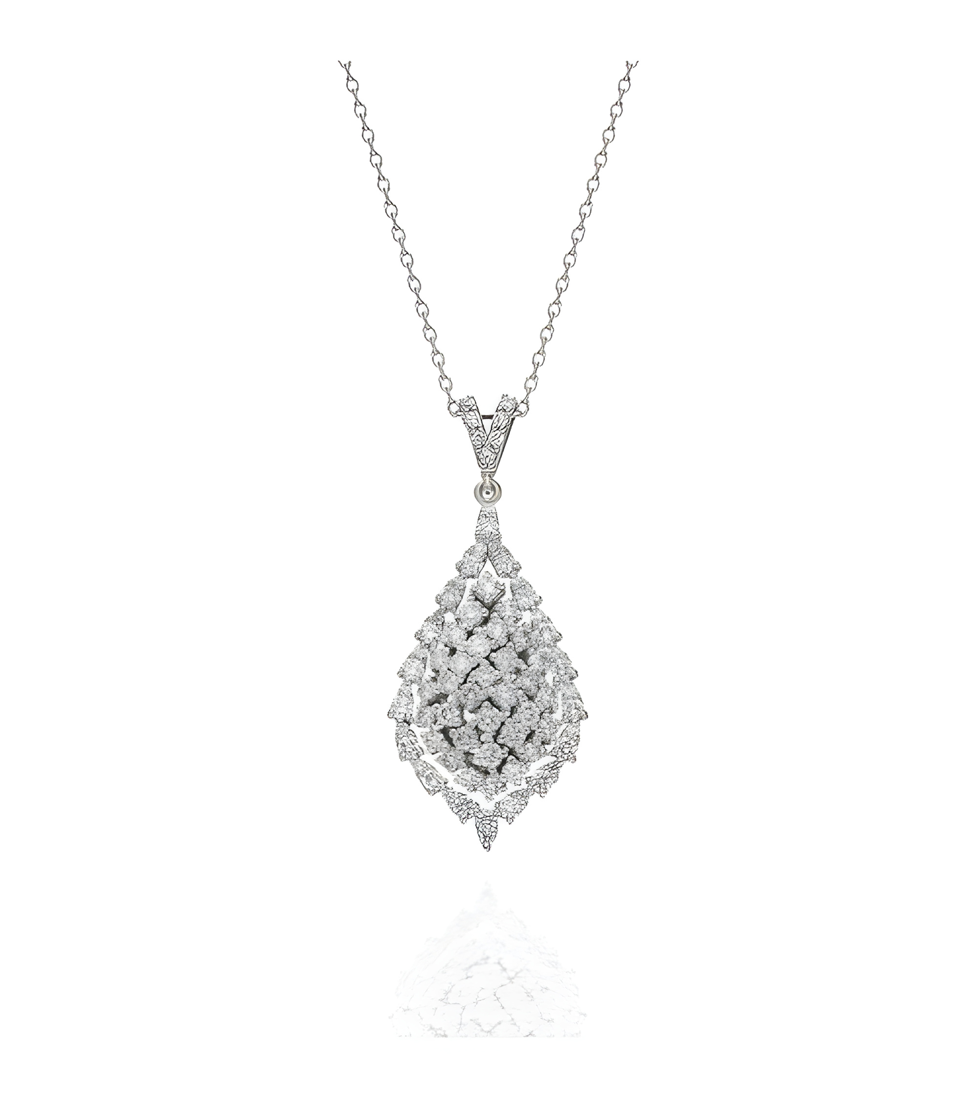 Collares de oro blanco de 18 quilates con diamantes | Staring