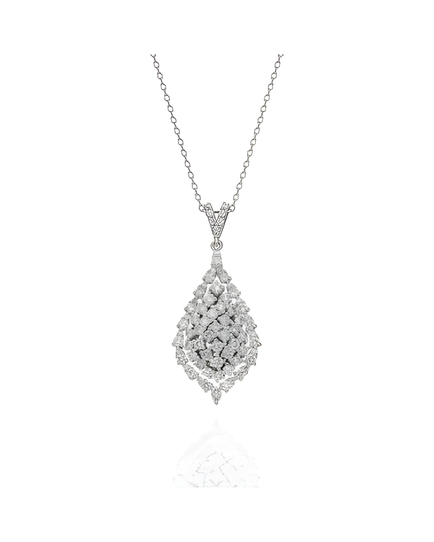 Collares de oro blanco de 18 quilates con diamantes | Staring