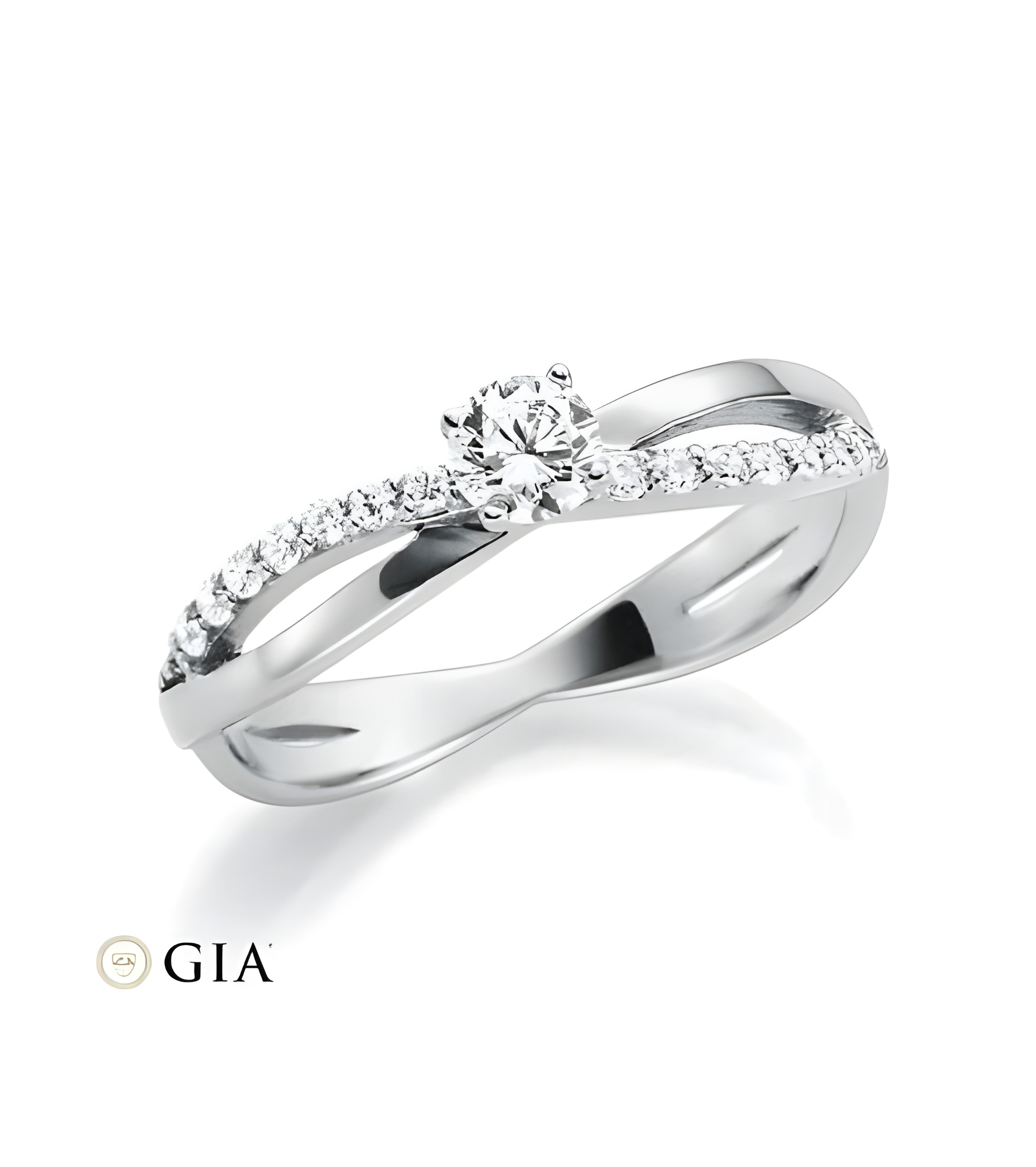 Anillo de compromiso entrelazado con diamantes | Staring