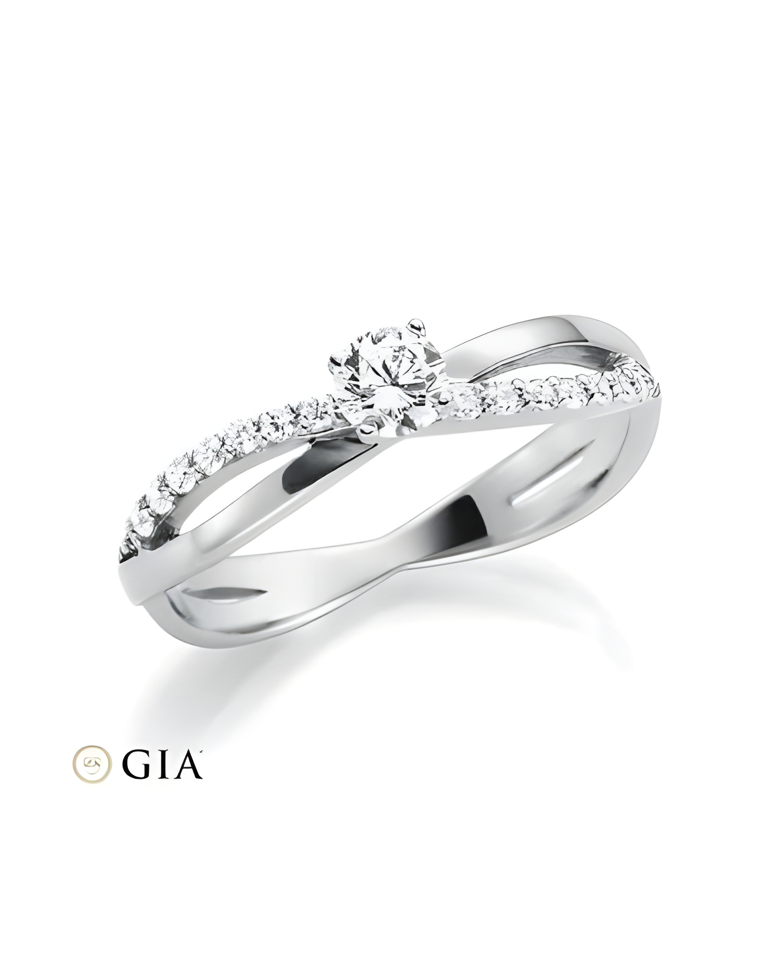 Anillo de compromiso entrelazado con diamantes | Staring