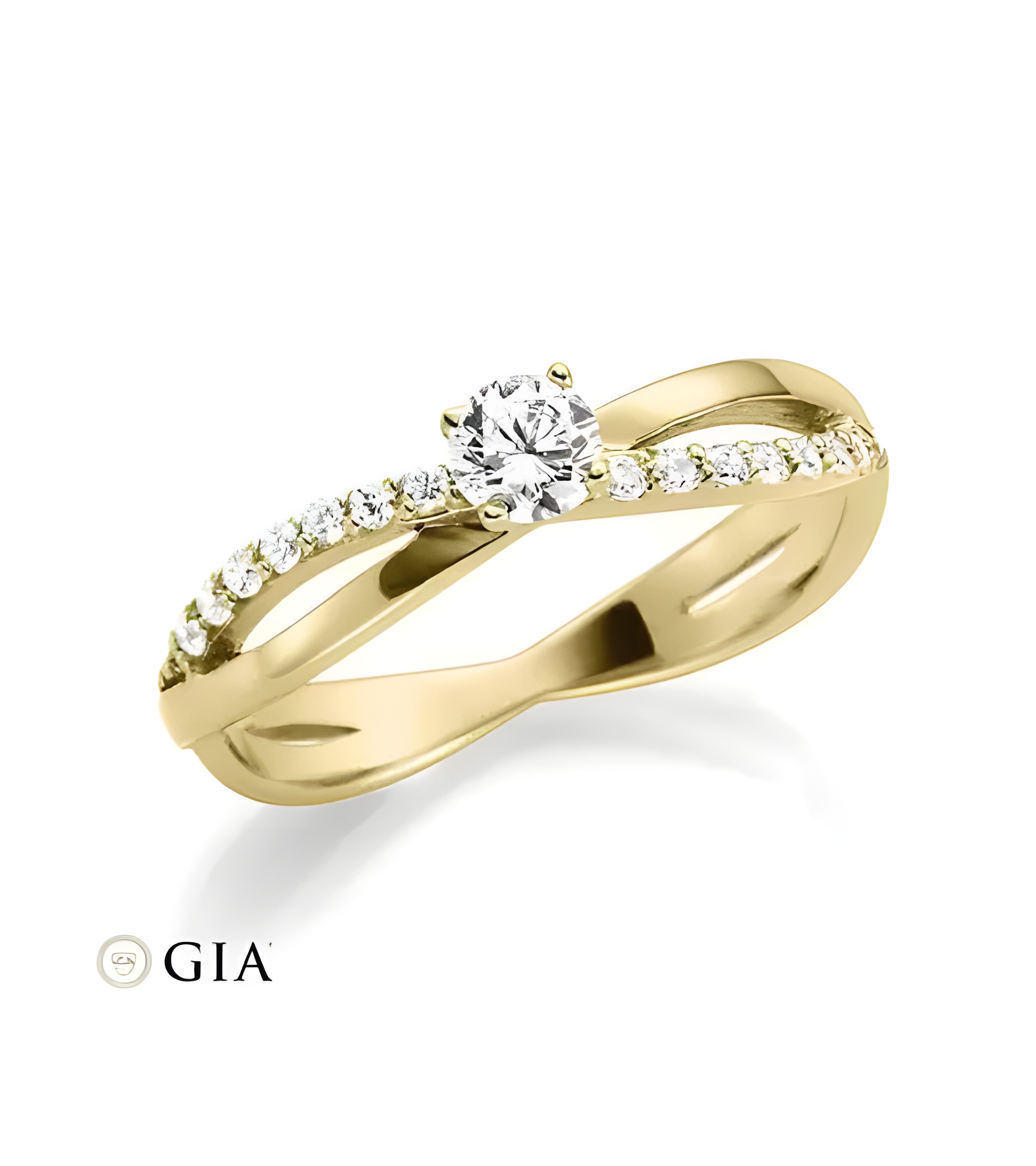Anillo de compromiso entrelazado con diamantes | Staring