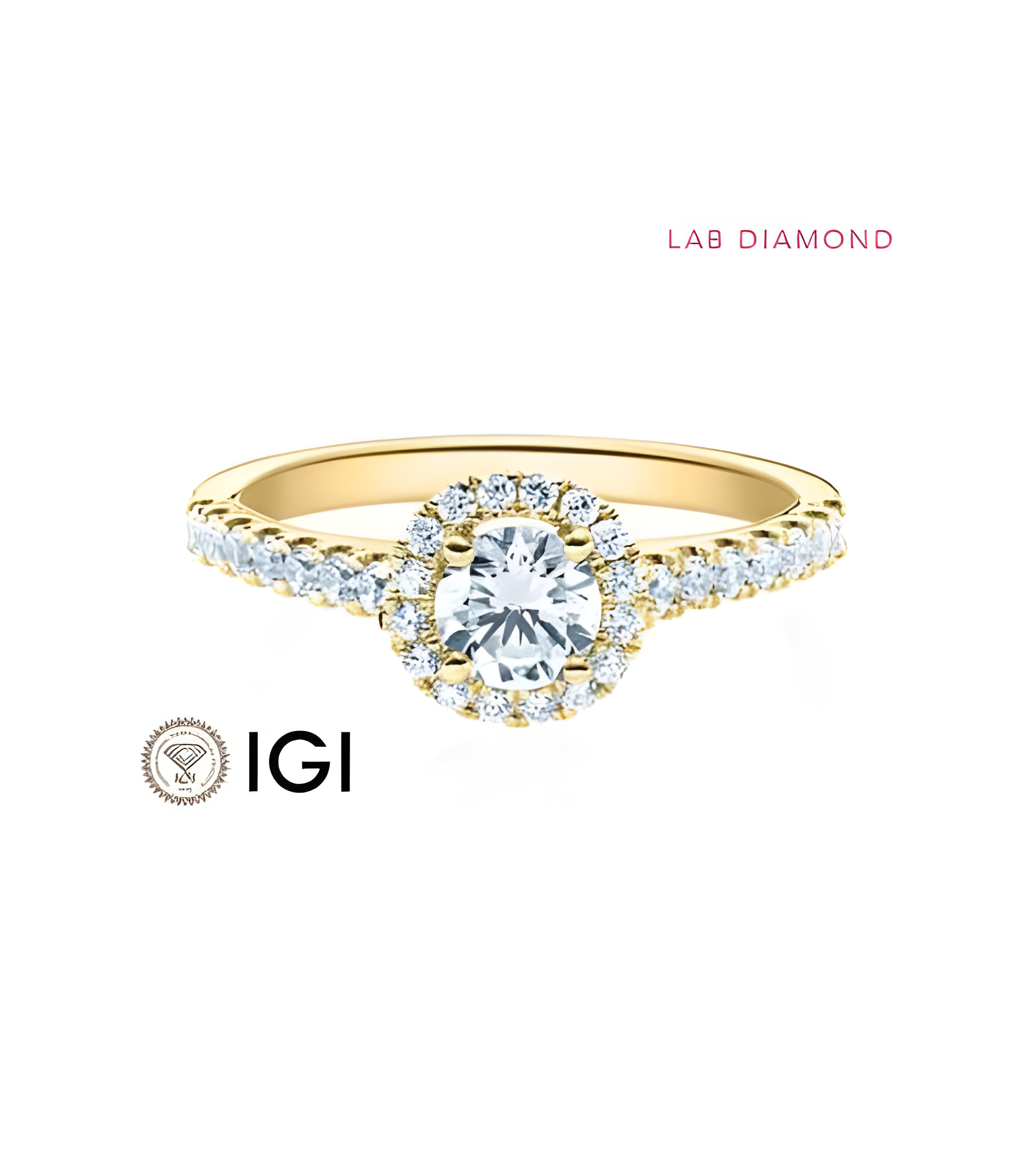 Exclusivo anillo de compromiso con diamantes artificiales éticos