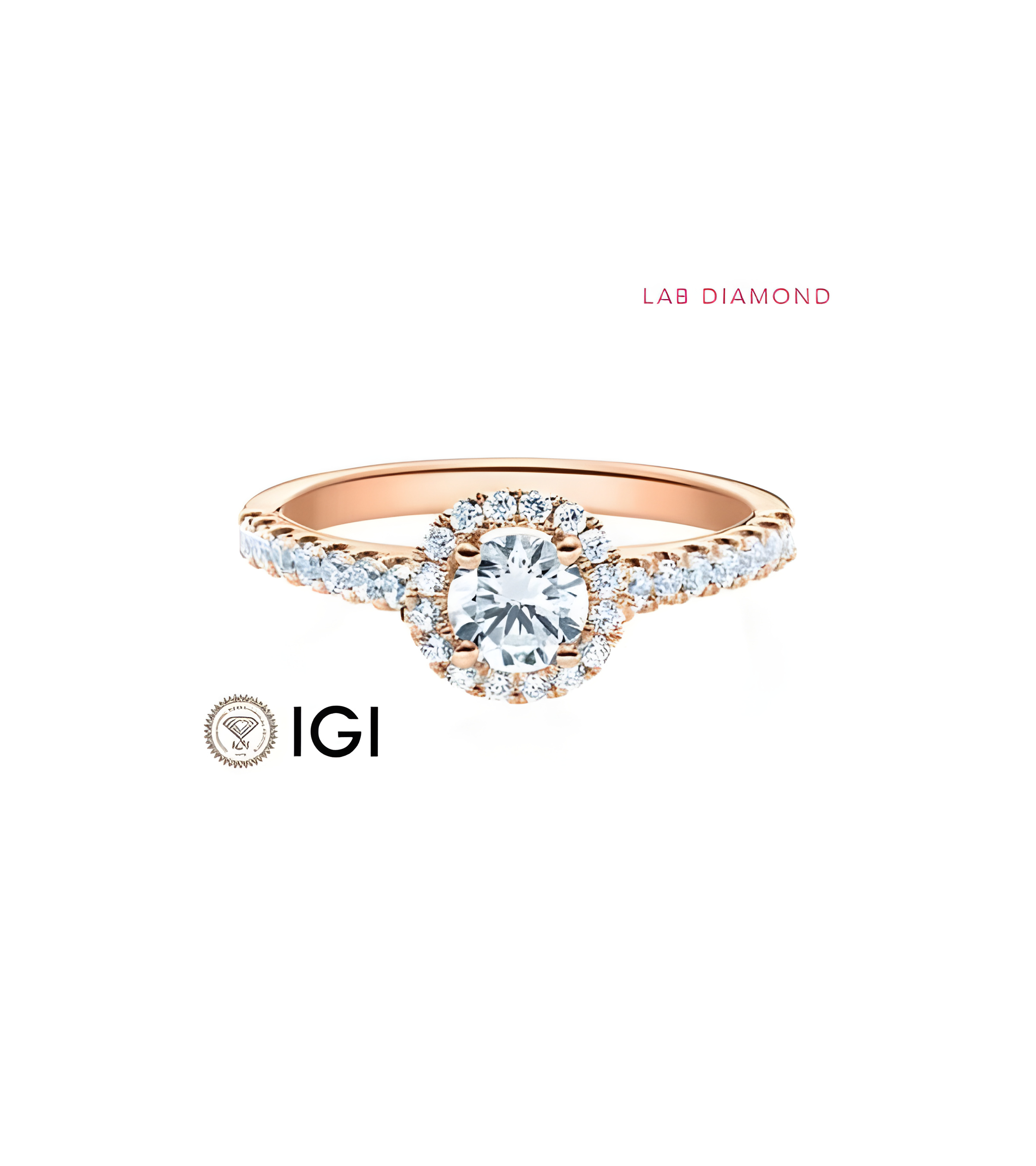 Exclusivo anillo de compromiso con diamantes artificiales éticos
