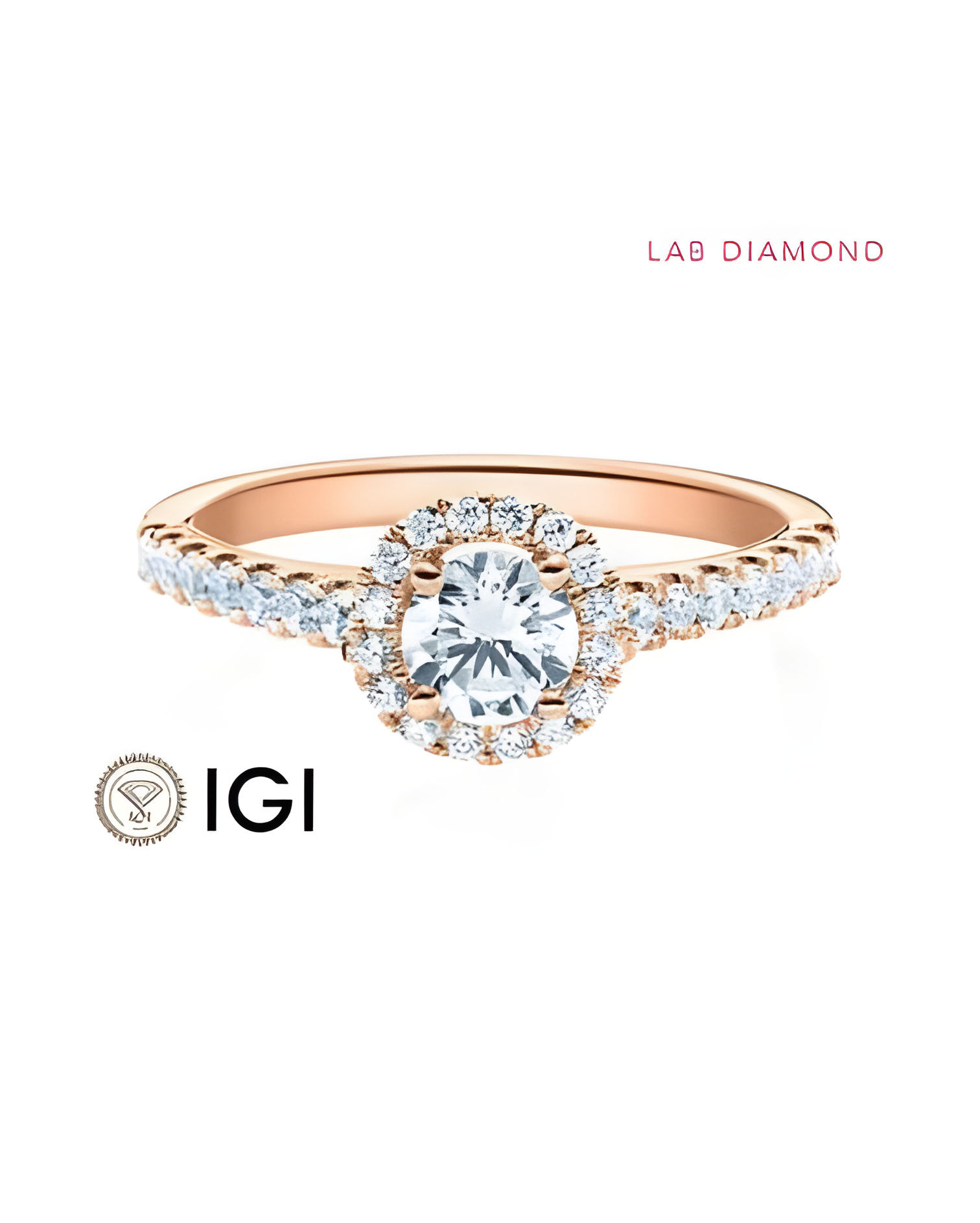 Exclusivo anillo de compromiso con diamantes artificiales éticos