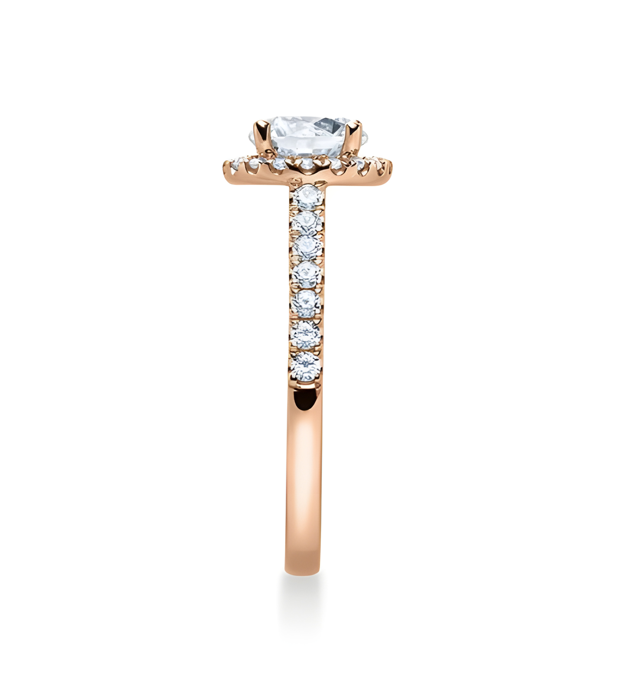 Exclusivo anillo de compromiso con diamantes artificiales éticos