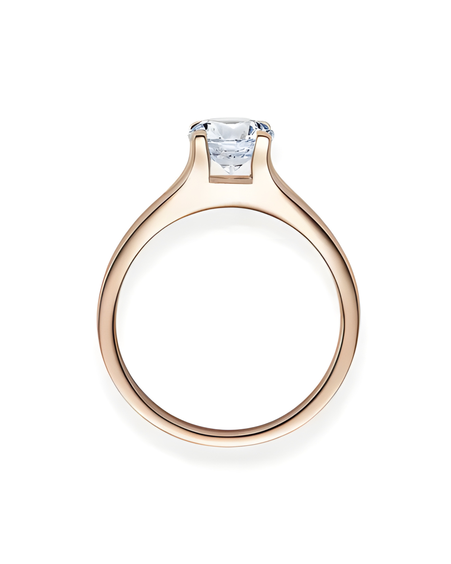 Anillo de pedida de oro con diamante artificial | Staring