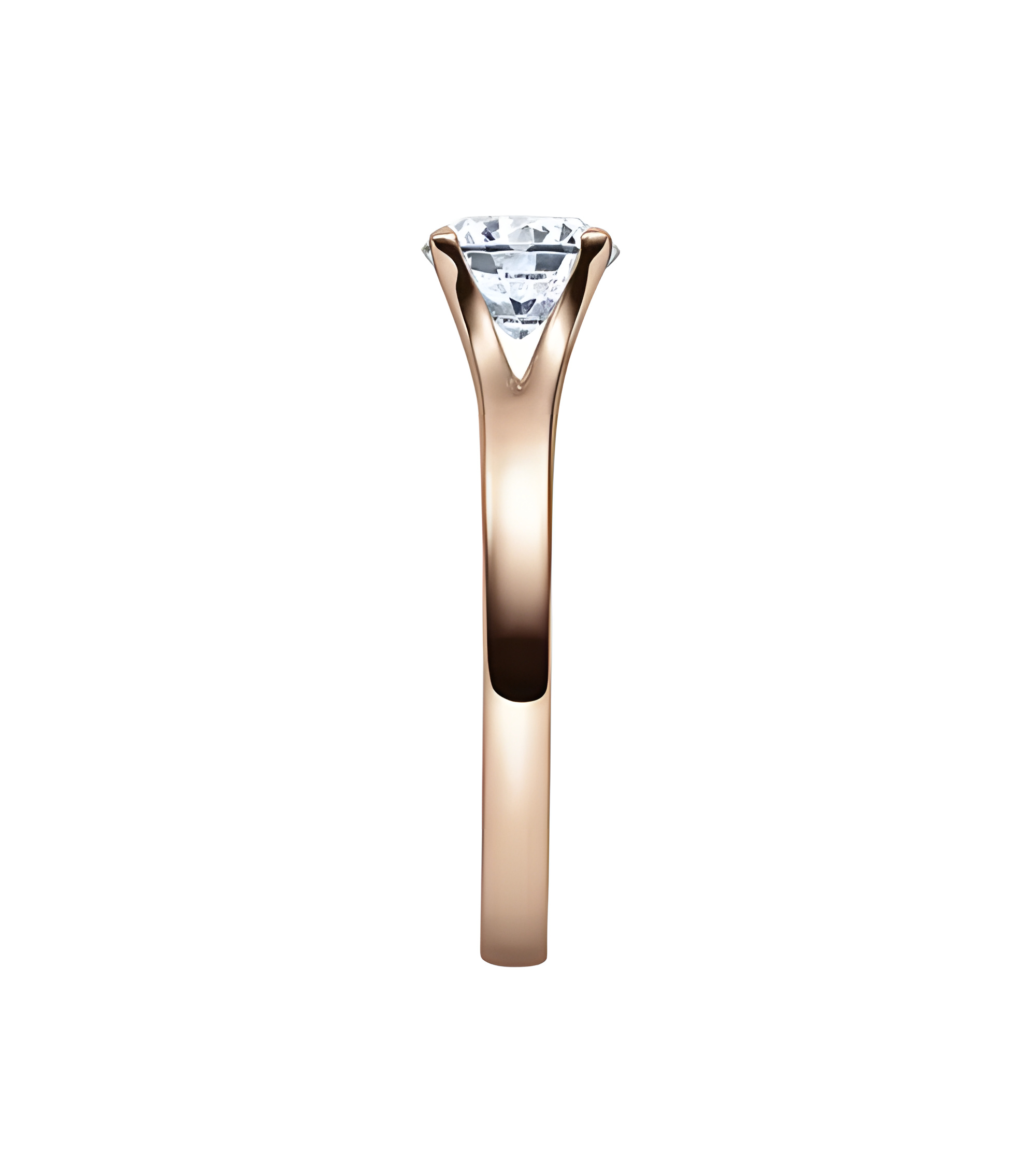 Anillo de pedida de oro con diamante artificial | Staring