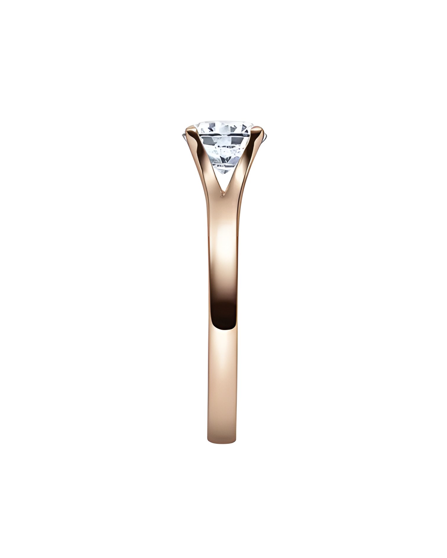 Anillo de pedida de oro con diamante artificial | Staring