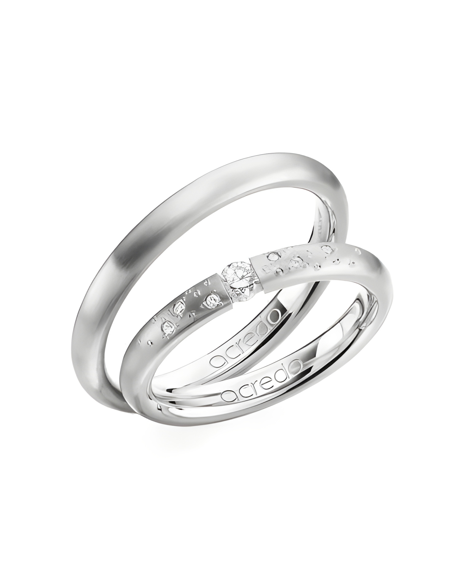 Anillos de boda firmamento en Tenerife en oro blanco I Staring