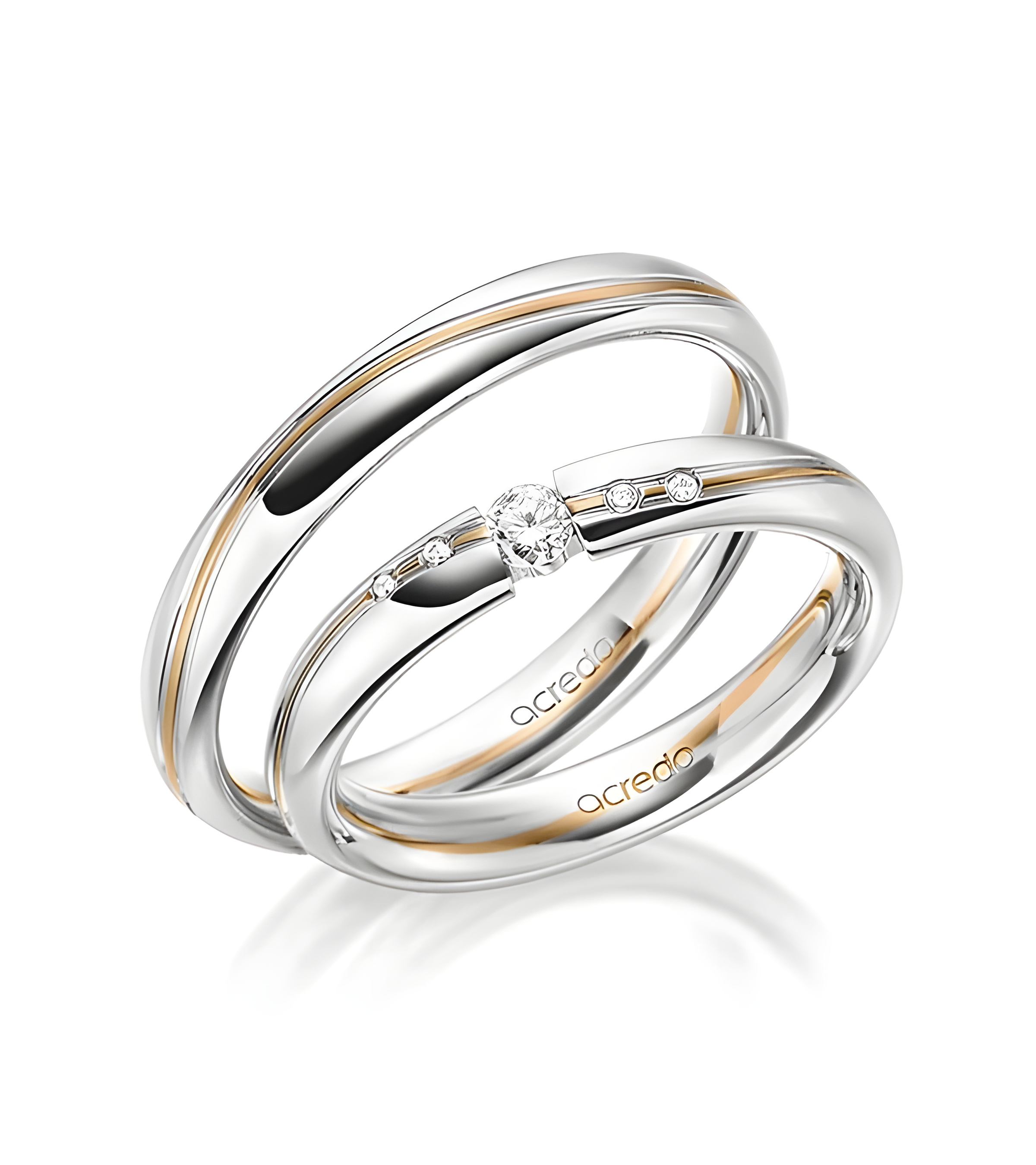 Alianzas exclusivas bicolor en oro de 18k en Tenerife I Staring