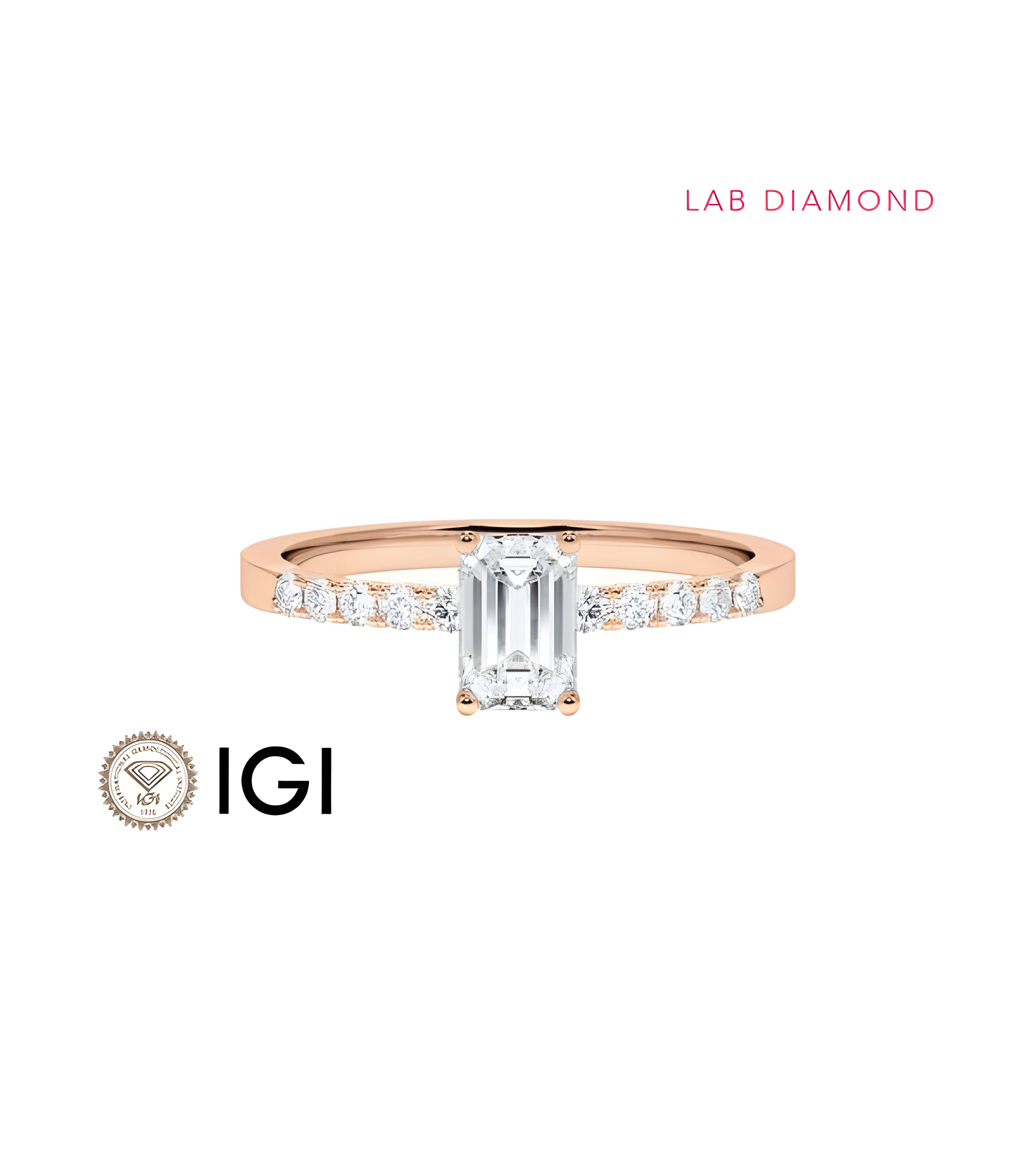 Anillo de compromiso con diamante ético de laboratorio | Staring