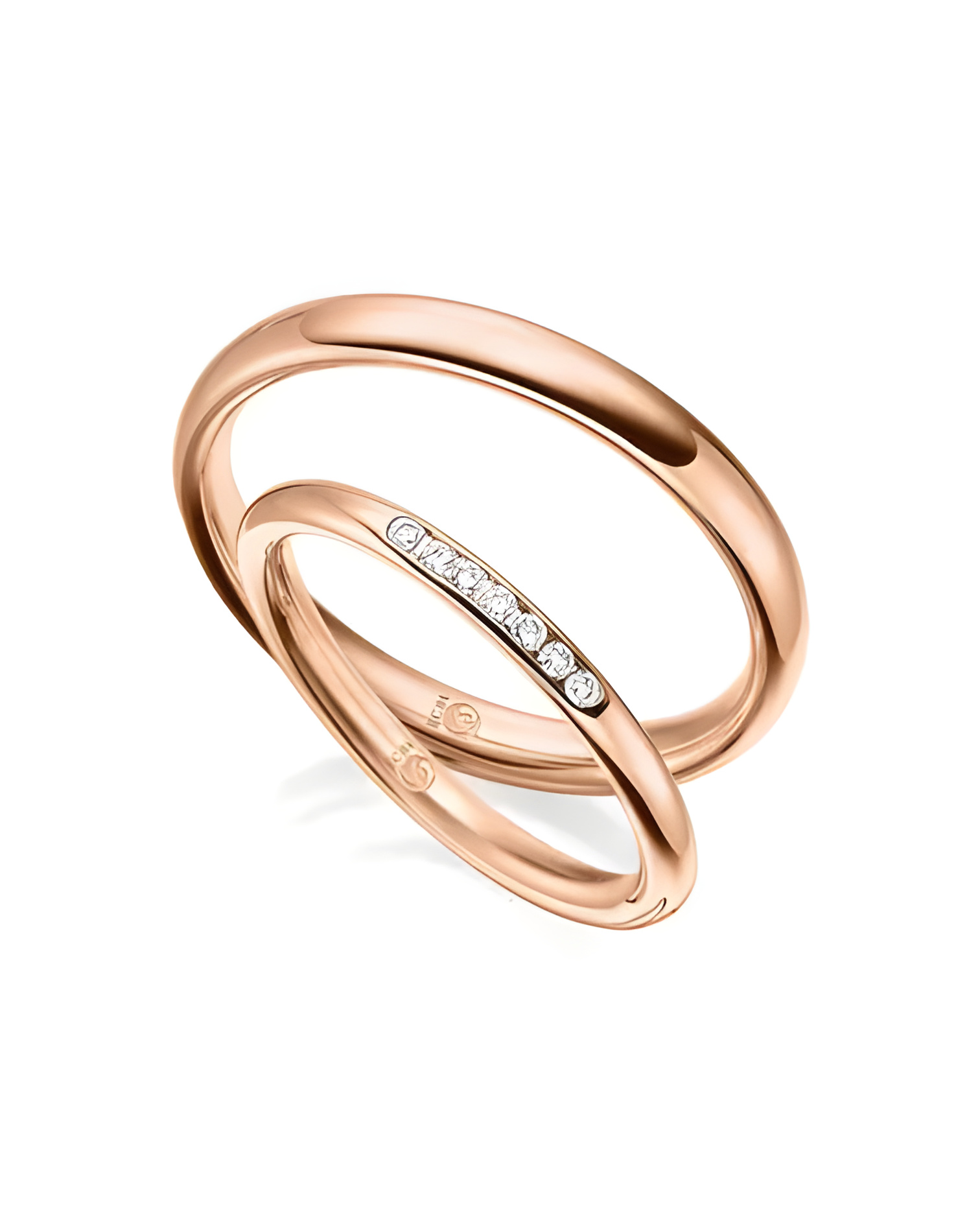 Finas alianzas de boda clásicas de oro rosa 14k y 18k en Tenerife I Staring