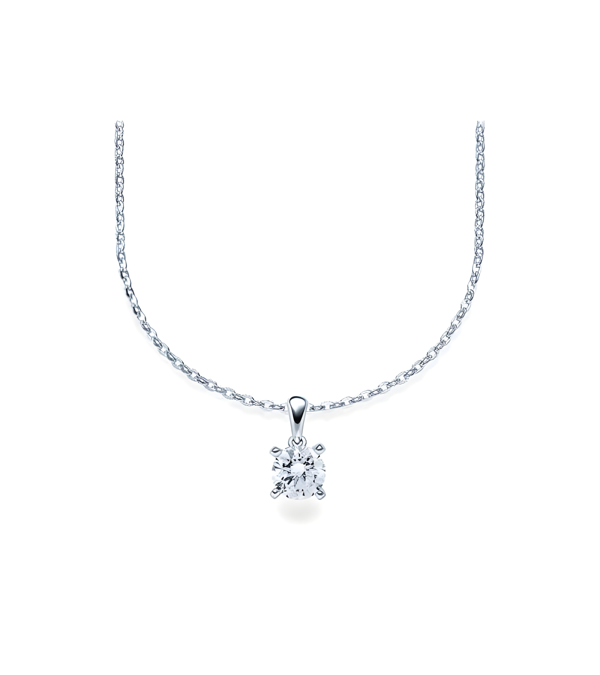 Aros económicos de oro blanco de 18 quilates con diamantes