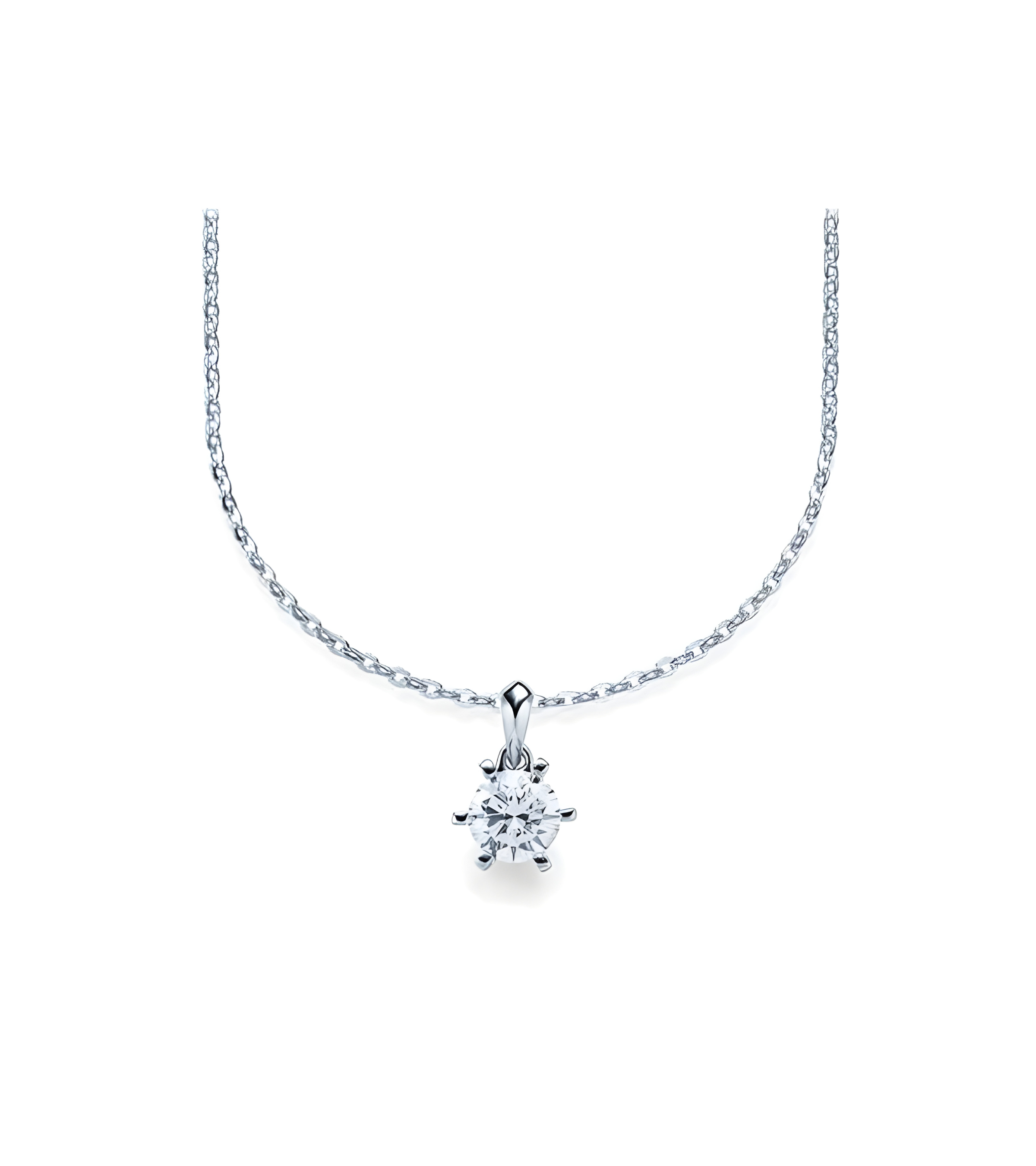Aros económicos de oro blanco de 18 quilates con diamantes