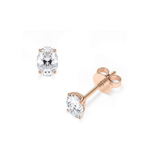 Aros económicos de oro blanco de 18 quilates con diamantes