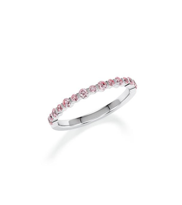 Anillo de oro blanco o platino con diamantes de colores  | Staring
