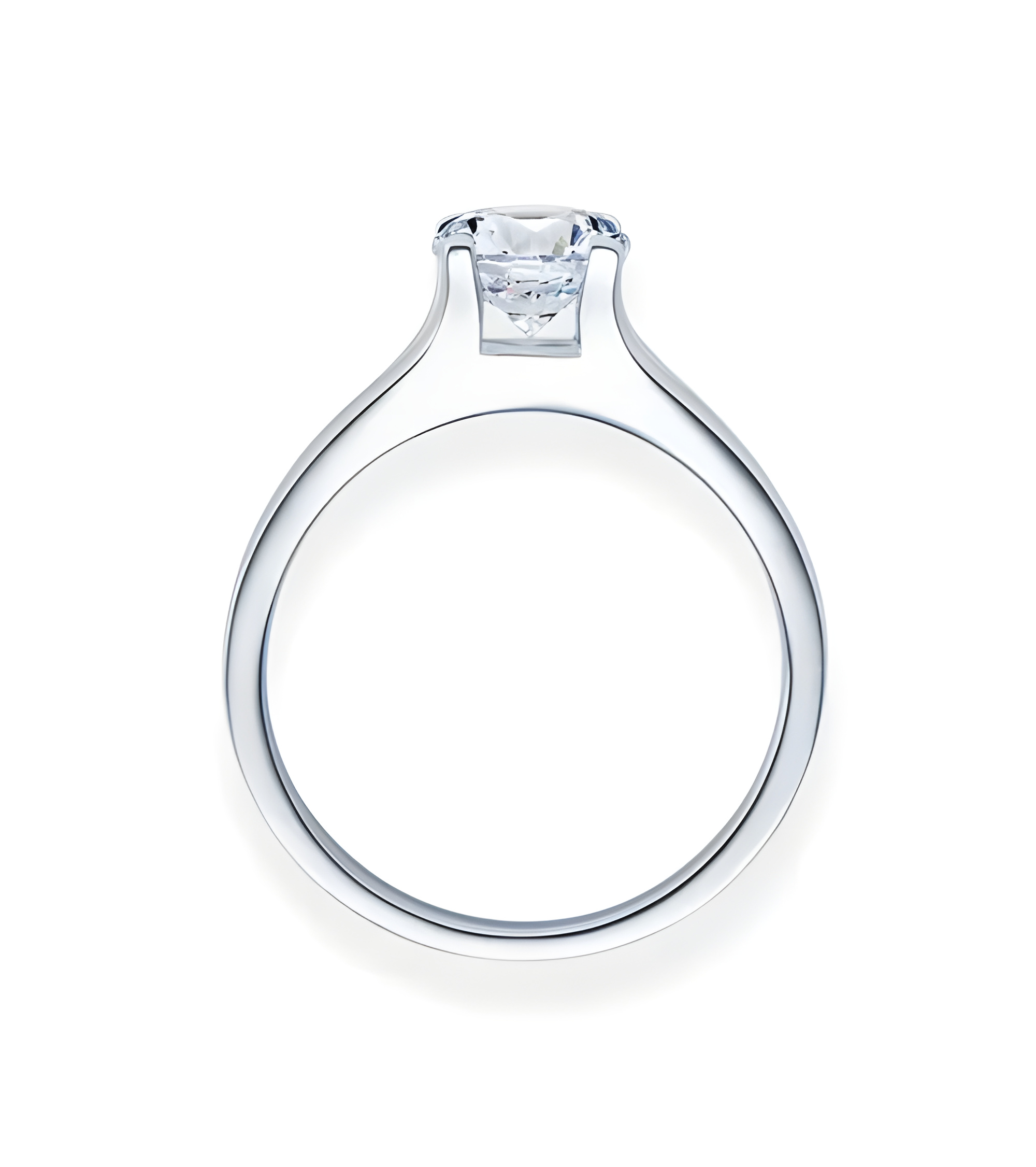 Anillo de compromiso Fénix 0,10 | Oro blanco o Platino