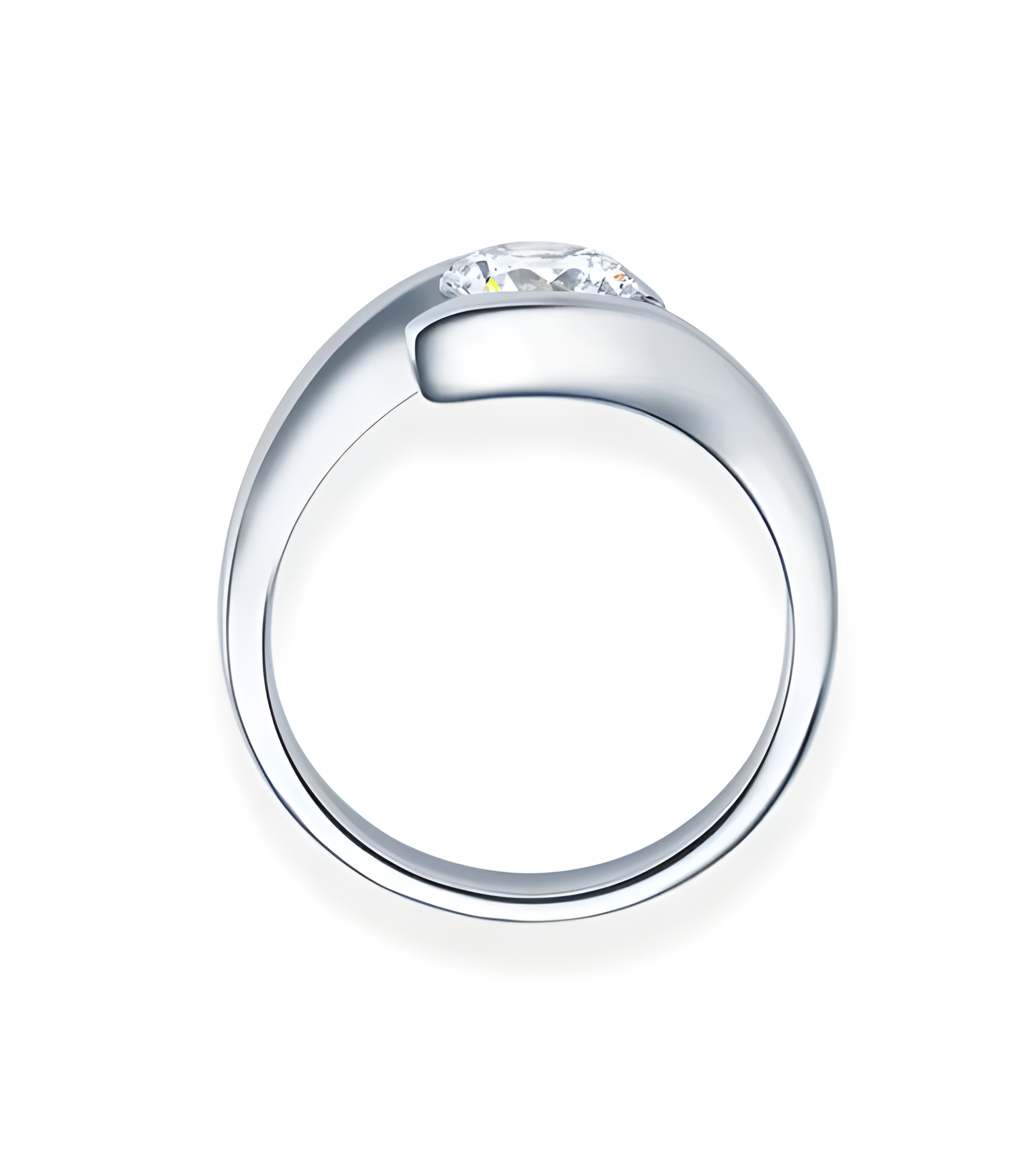 Anillo de compromiso Deneb 0,10 | Oro blanco o Platino