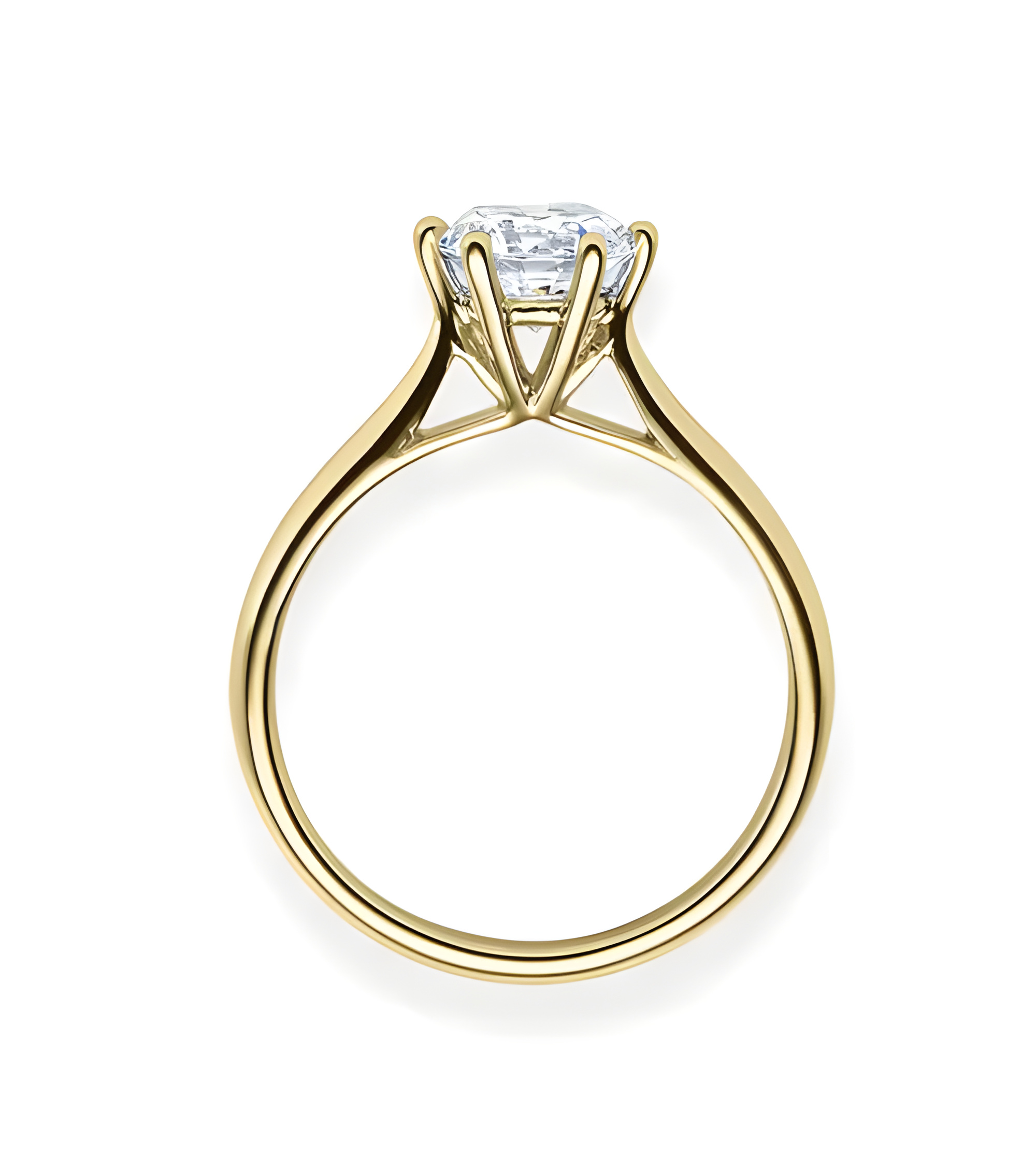 Achernar 0,10 | Oro amarillo - ANILLO DE COMPROMISO EN ORO - Anillo de compromiso de oro amarillo con un diamante natural ético 